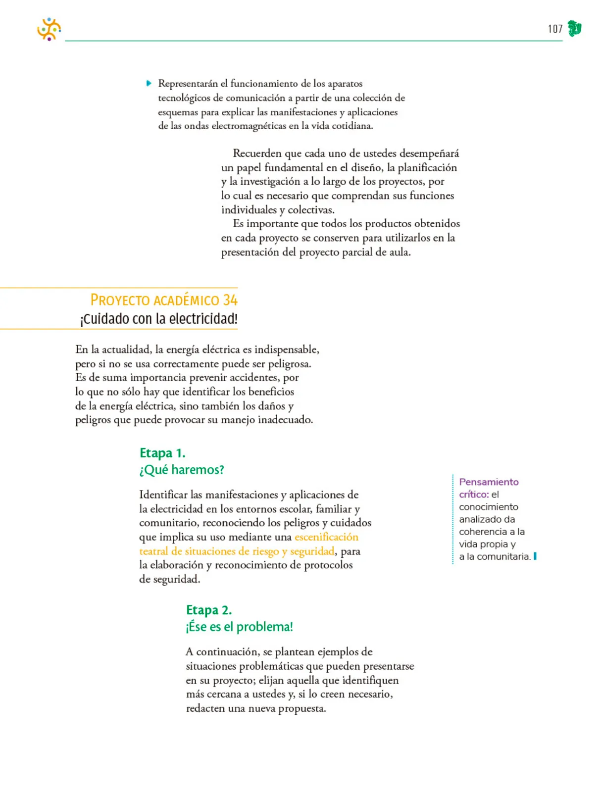 Página 108 de Colección Sk´asolil. Nuestro libro de Proyectos.  Tomo III.  Libro de Educación Telesecundaria Grado 2°  Ciclo Escolar 2025 - 2026