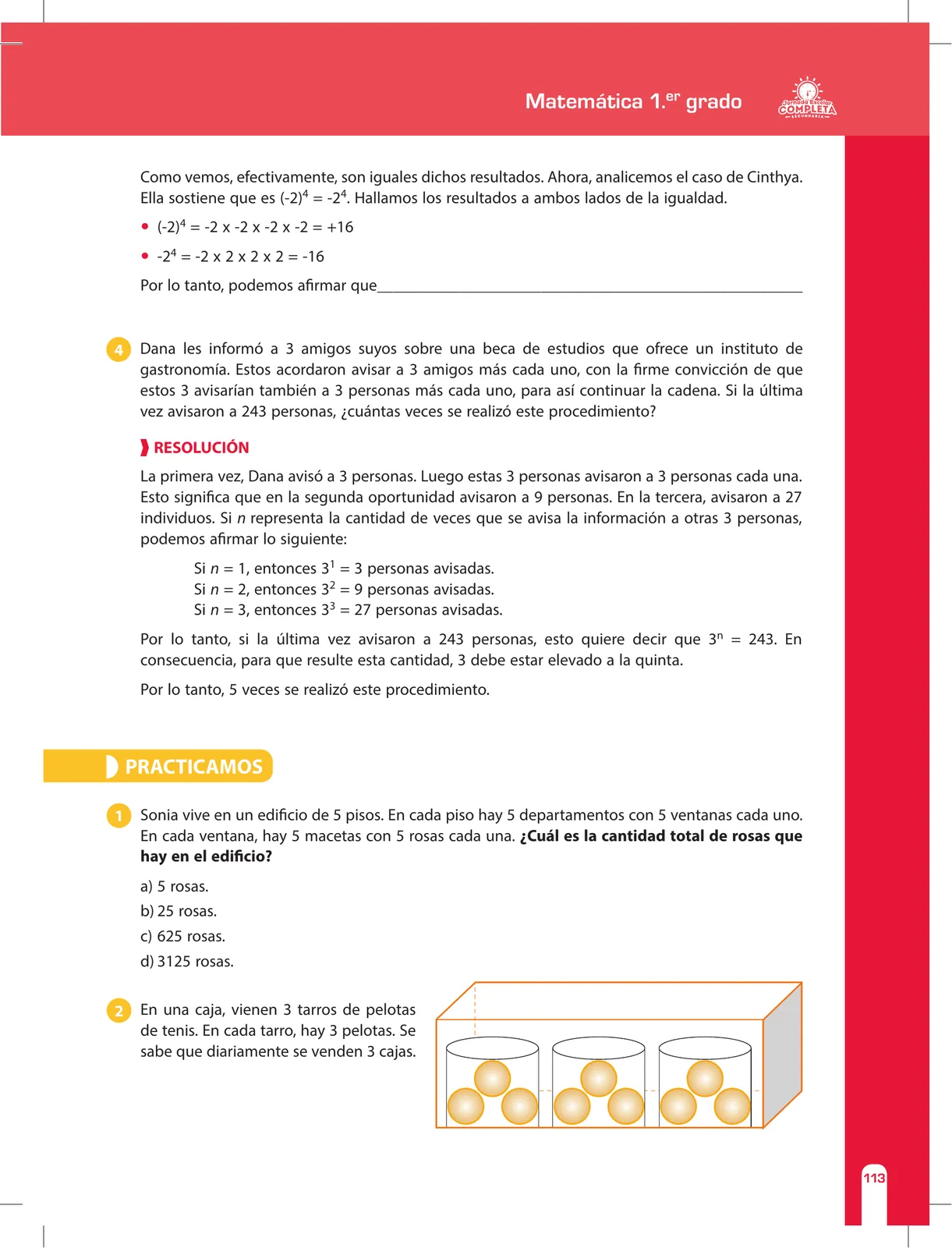 Miniatura página 113 de Matemática 1 : cuaderno de reforzamiento pedagógico - JEC · 2016