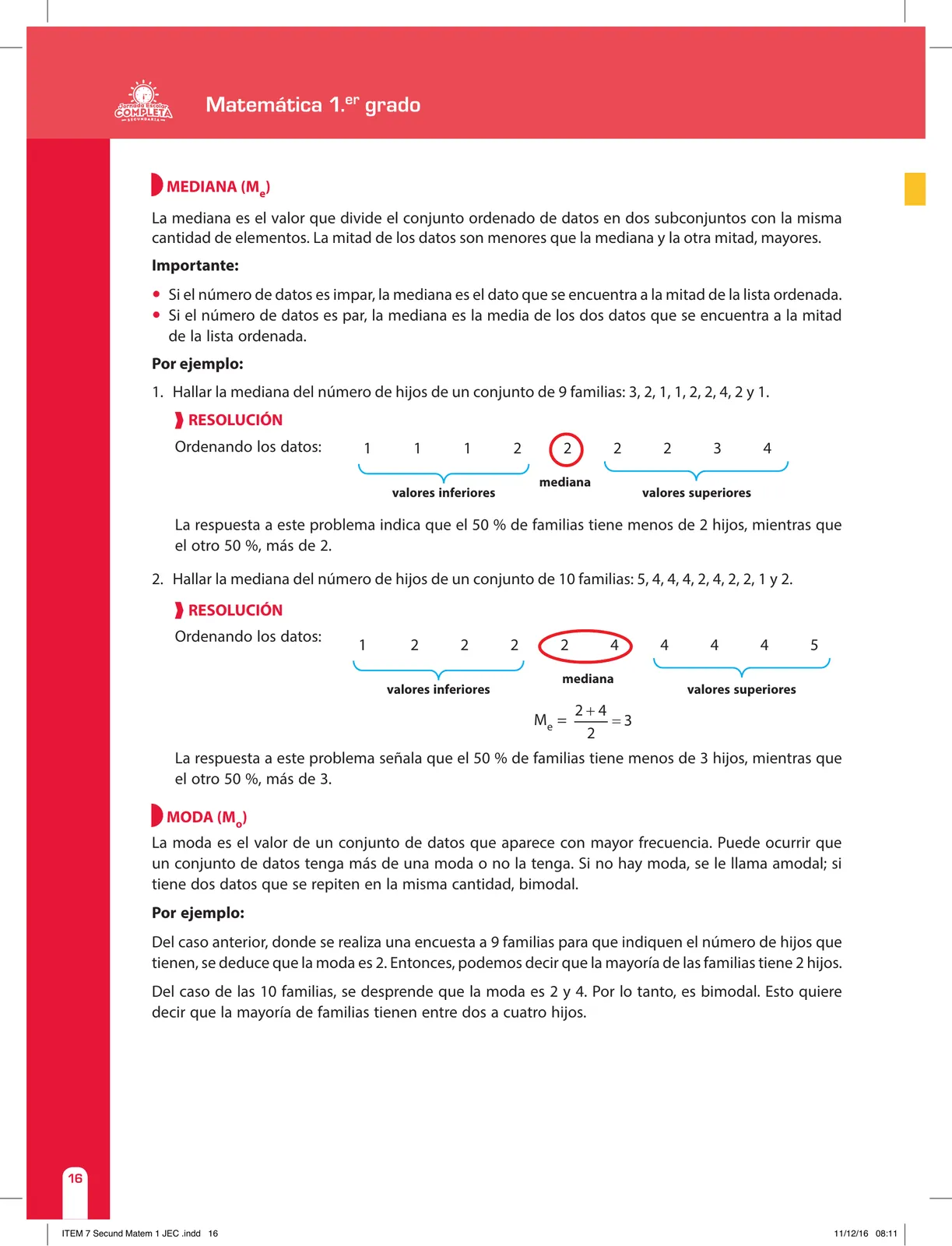 Miniatura página 16 de Matemática 1 : cuaderno de reforzamiento pedagógico - JEC · 2016