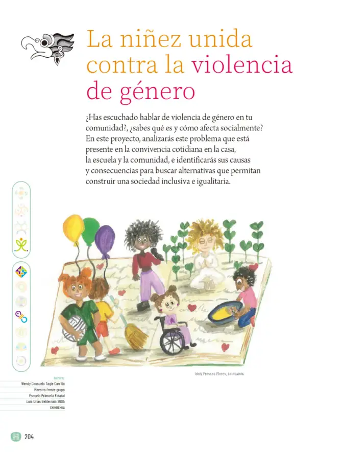 Página 207 de Proyectos Comunitarios. Libro de Educación Primaria Grado 5° Ciclo Escolar 2025 - 2026