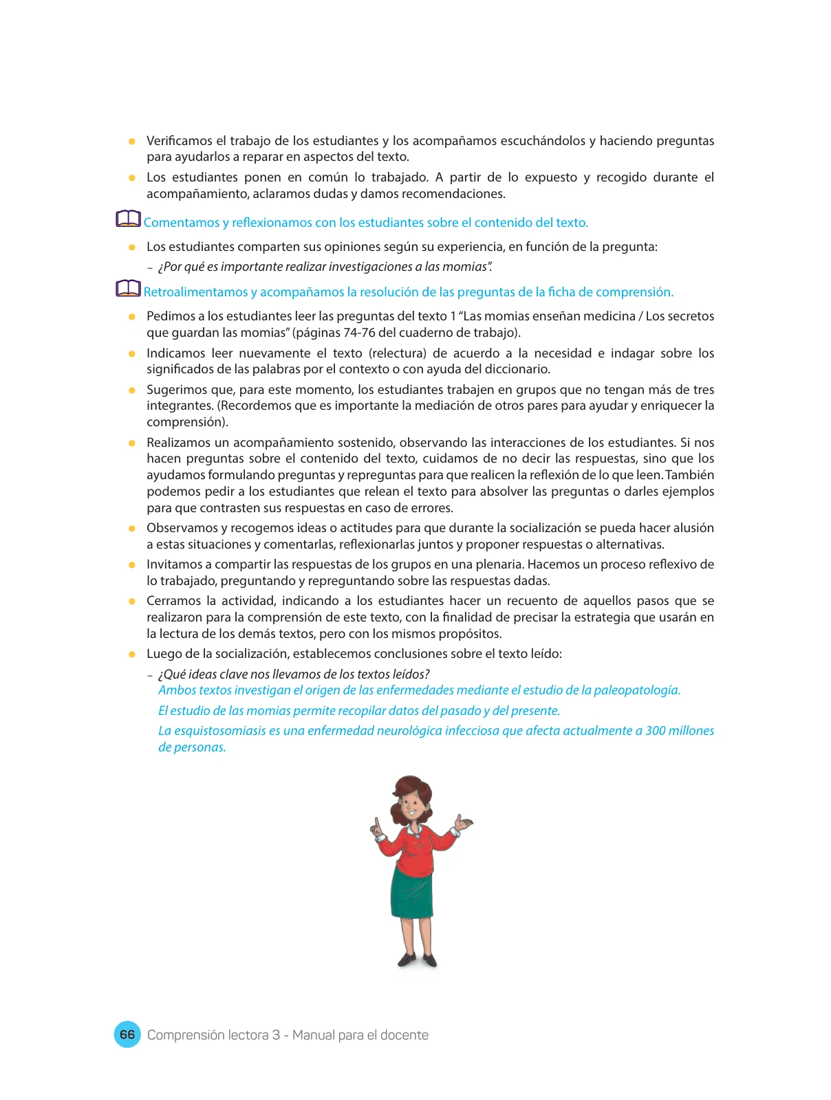 Página 68 de Comprensión lectora : manual para el docente de tercer grado de Secundaria 2018 · 2018