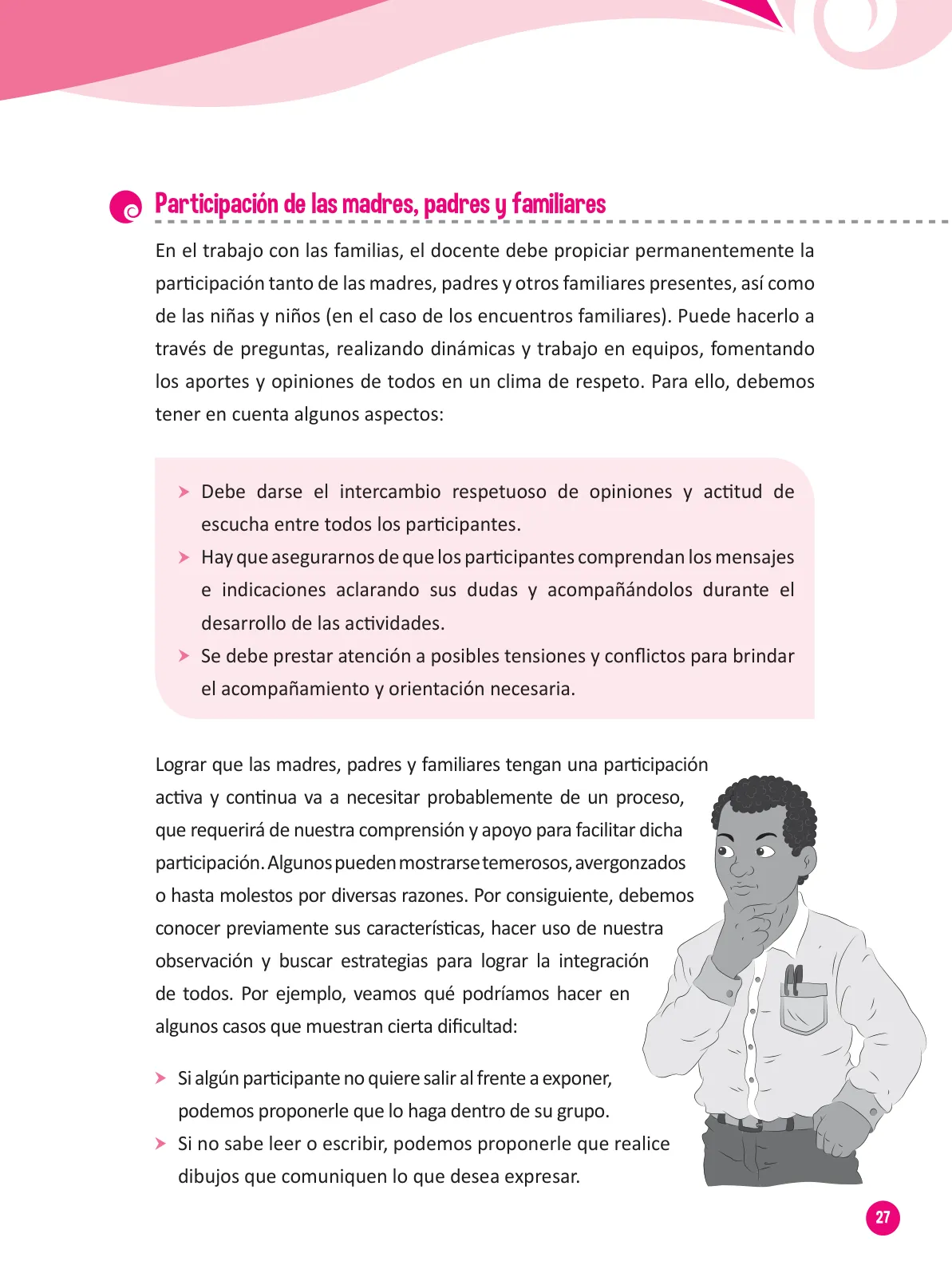 Página 29 de Guía para el trabajo docente con las familias del ciclo III de Primaria · 2016