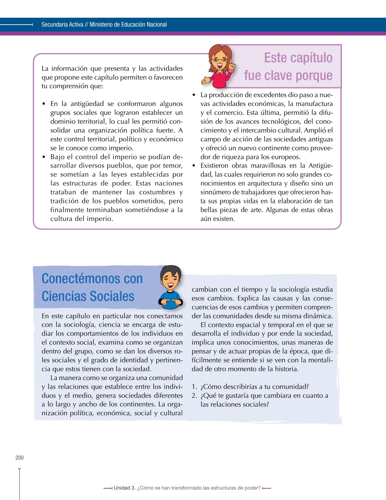 Miniatura página 200 de Ciencias Sociales 6° · Secundaria Activa