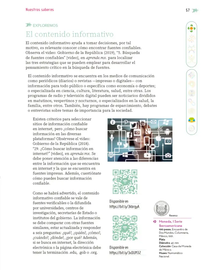 Página 58 de Nuestros saberes: Libro para alumnos, maestros y familia. Libro de Educación Primaria Grado 6° Ciclo Escolar 2025 - 2026