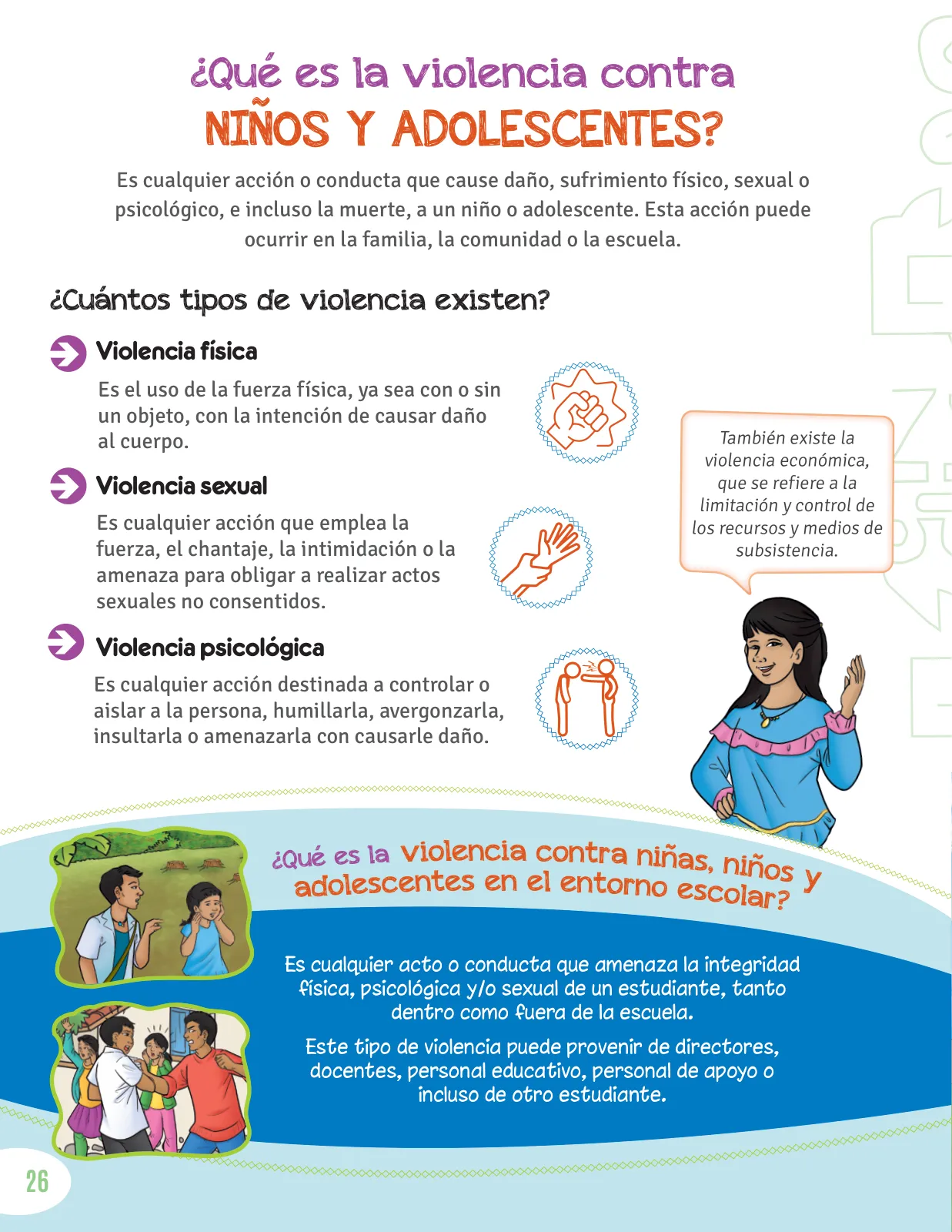 Página 28 de Cartilla de prevención y protección frente a la violencia para familias : Primaria Multigrado Monolingüe y Modelos de Servicio Educativo en el Ámbito Rural · 2024