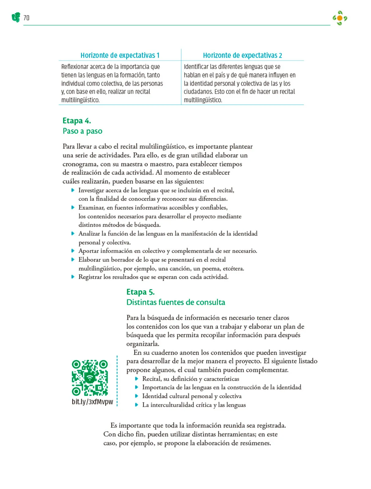 Miniatura página 71 de Colección Nanahuatzin. Nuestro libro de Proyectos. Tomo I.   Libro de Educación Telesecundaria Grado 3°  Ciclo Escolar 2025 - 2026