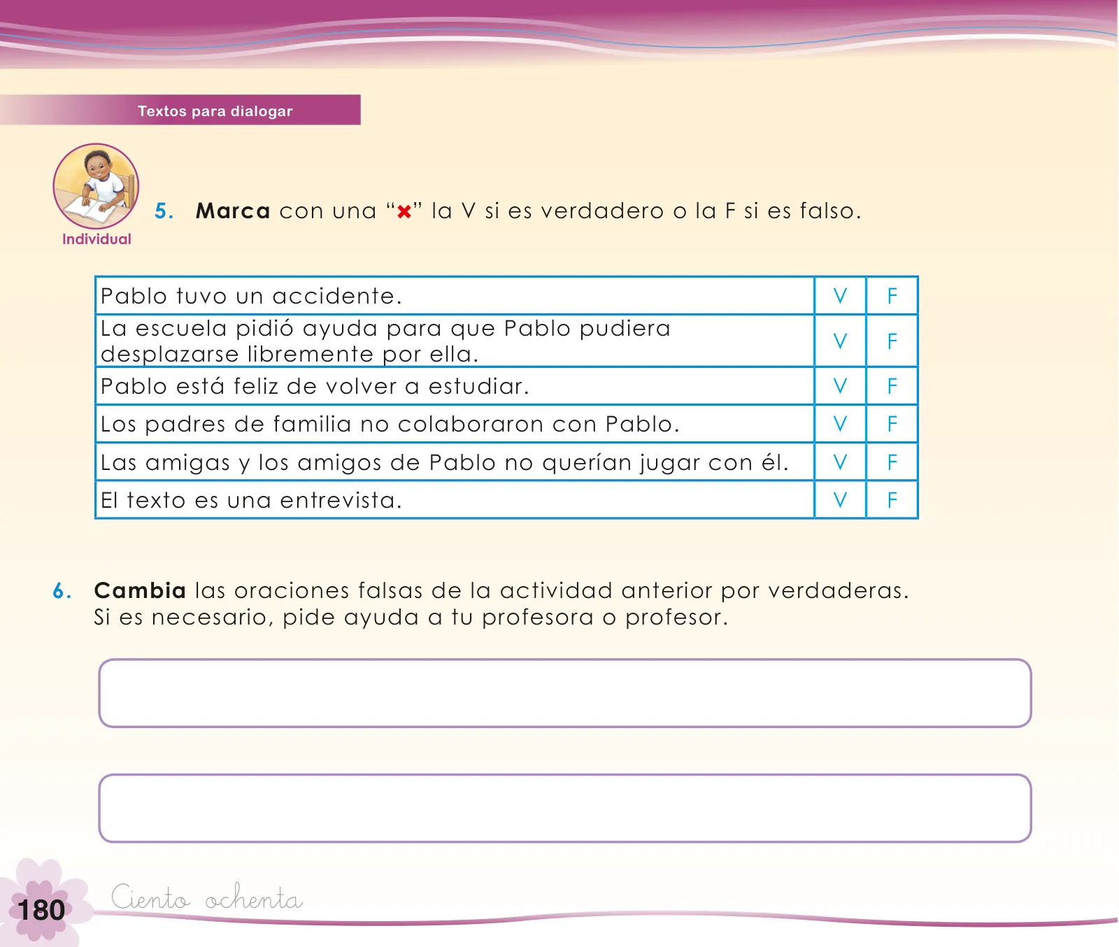 Página 182 de Comunicación 1 : cuaderno de trabajo para primer grado de Educación Primaria 2019 · 2019