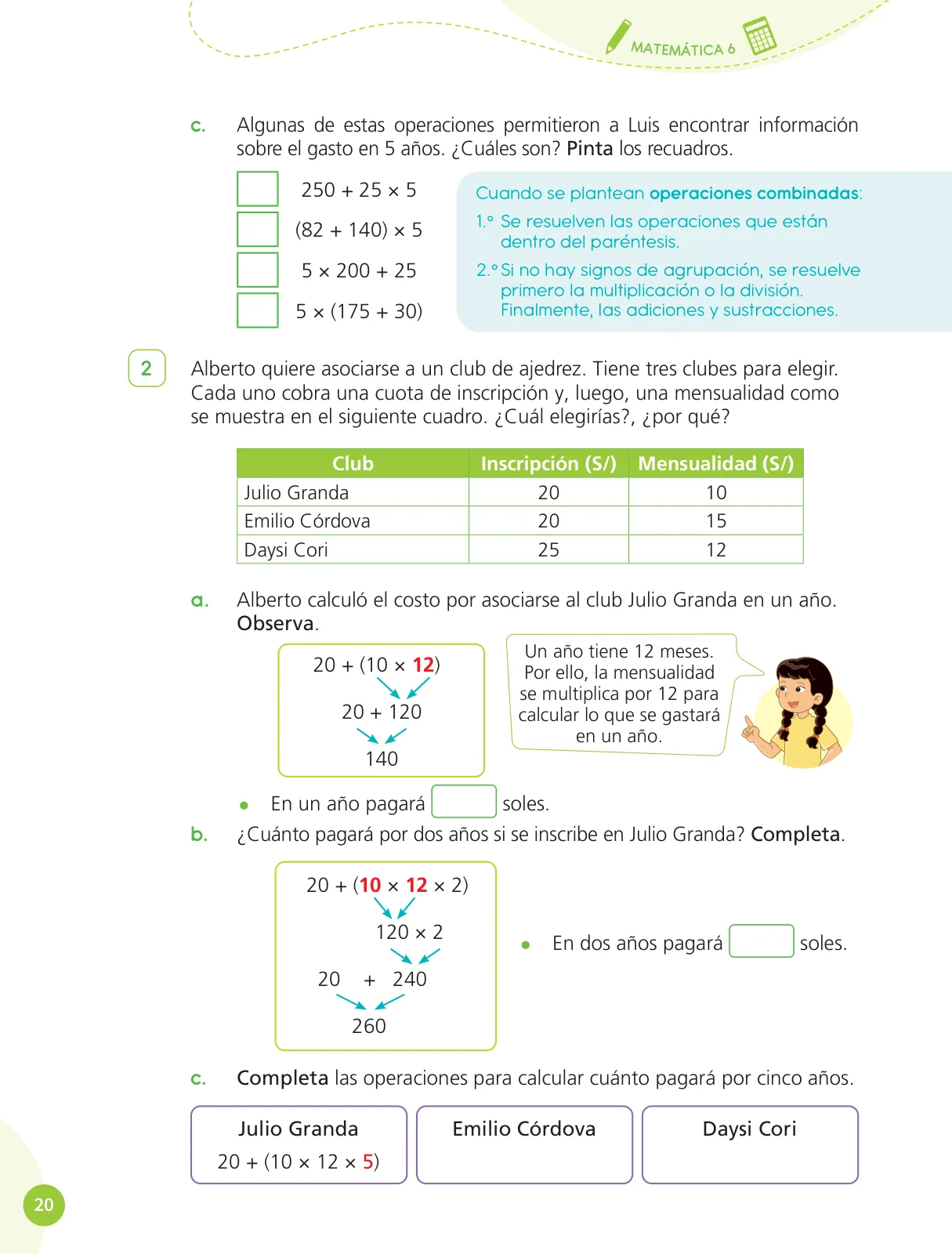 Página 22 de Cuadernillo de Matemática 6, sexto grado de Primaria · 2023