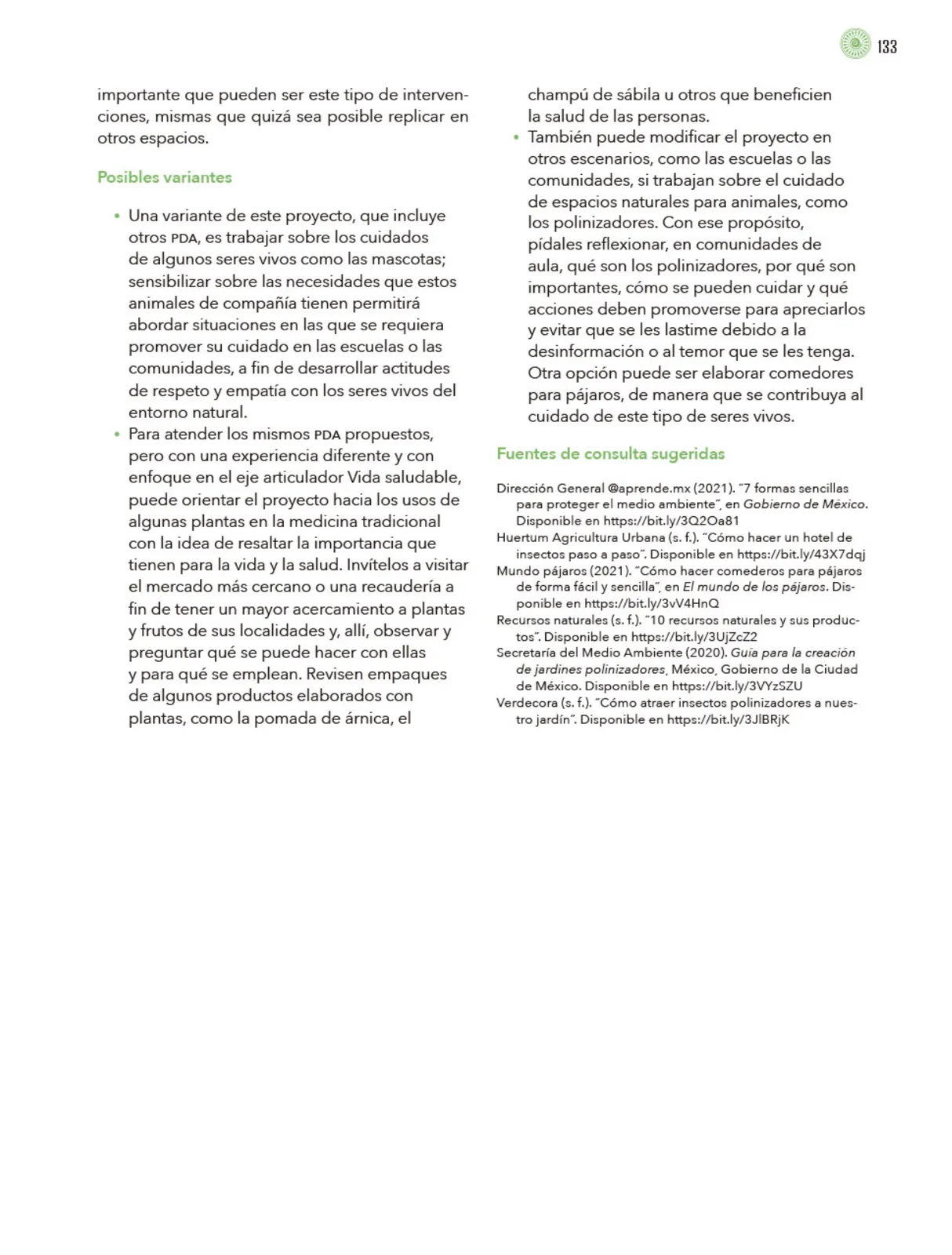 Miniatura página 134 de Modalidades de trabajo para la acción transformadora y el codiseño  Libro de Educación Preescolar Grado 1°, 2°, 3°  Ciclo Escolar 2025 - 2026