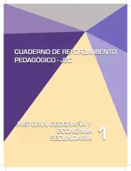 Portada de Historia, Geografía y Economía 1 : cuaderno de reforzamiento pedagógico - JEC · 2016