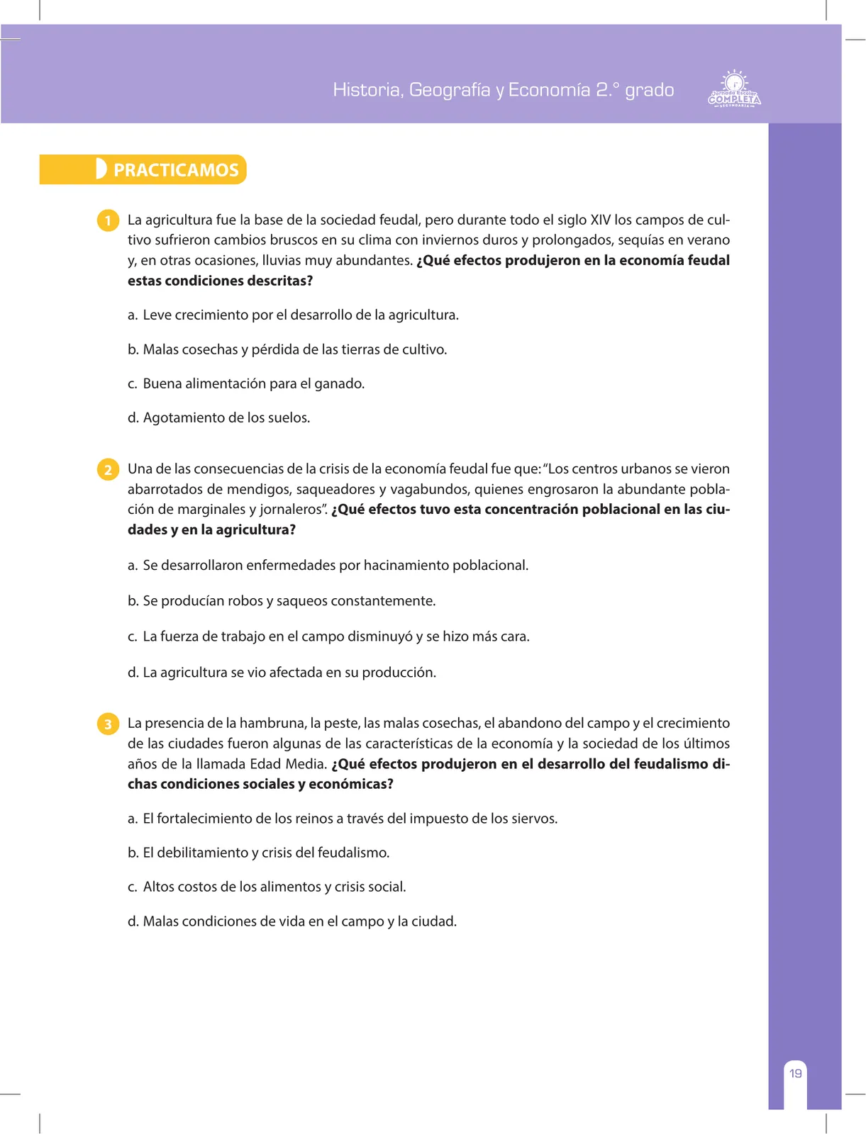 Miniatura página 19 de Historia, Geografía y Economía 2 : cuaderno de reforzamiento pedagógico - JEC ﻿ · 2016