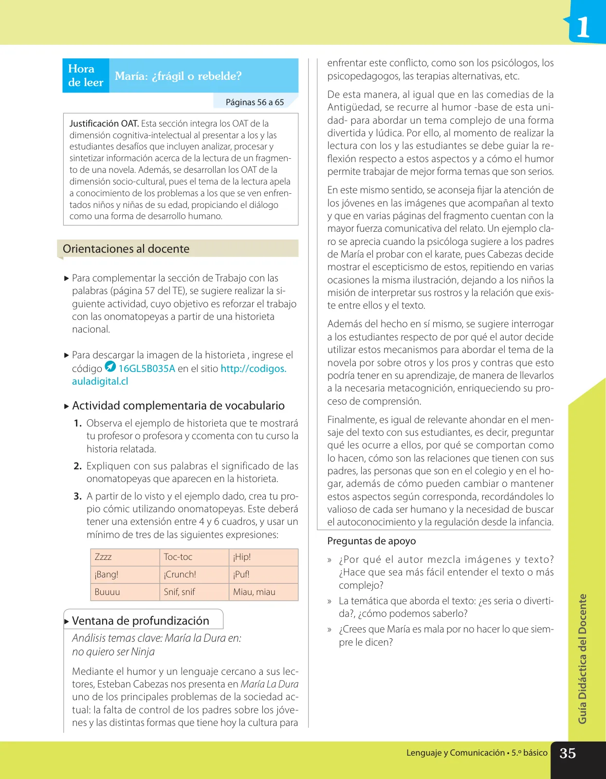 Página 46 de Lenguaje y Comunicación – Quinto Básico | Texto del Estudiante MINEDUC – Descargar PDF · 2024