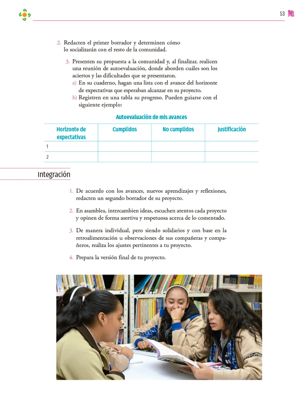 Página 54 de Colección Ximhai. Nuestro libro de proyectos.   Libro de Educación Secundaria Grado 1°  Ciclo Escolar 2025 - 2026