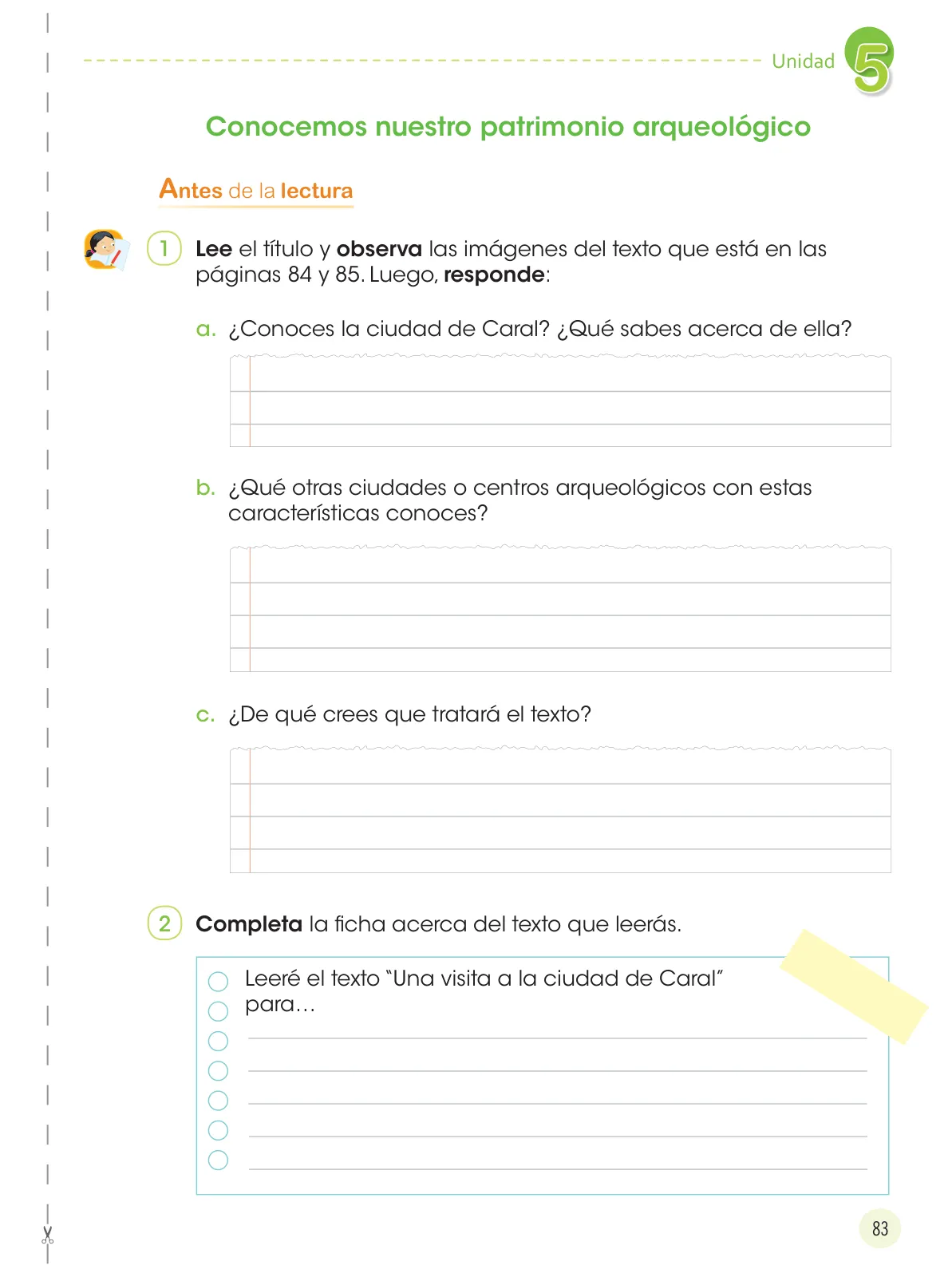 Miniatura página 85 de Comunicación 4 : cuaderno de trabajo para cuarto grado de Educación Primaria 2019 · 2019