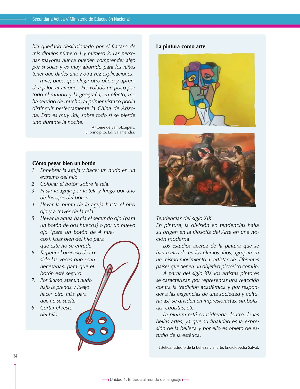 Página 34 de Lenguaje 6° · Secundaria Activa