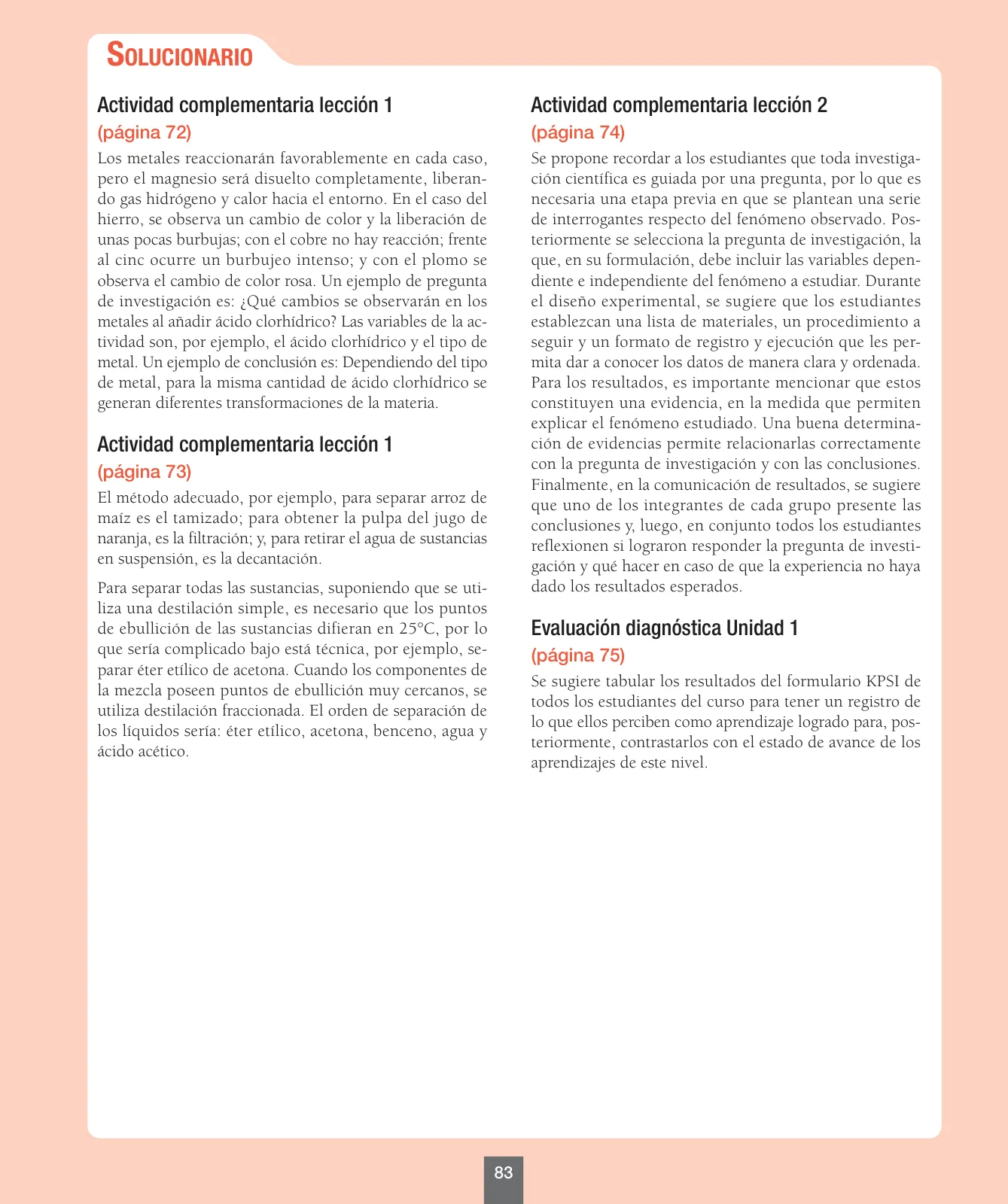 Página 84 de Ciencias Naturales – Séptimo Básico | Texto del Estudiante MINEDUC – Descargar PDF · 2024