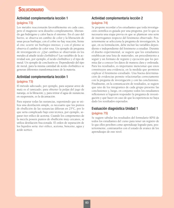 Página 84 de Ciencias Naturales – Séptimo Básico | Texto del Estudiante MINEDUC – Descargar PDF · 2024