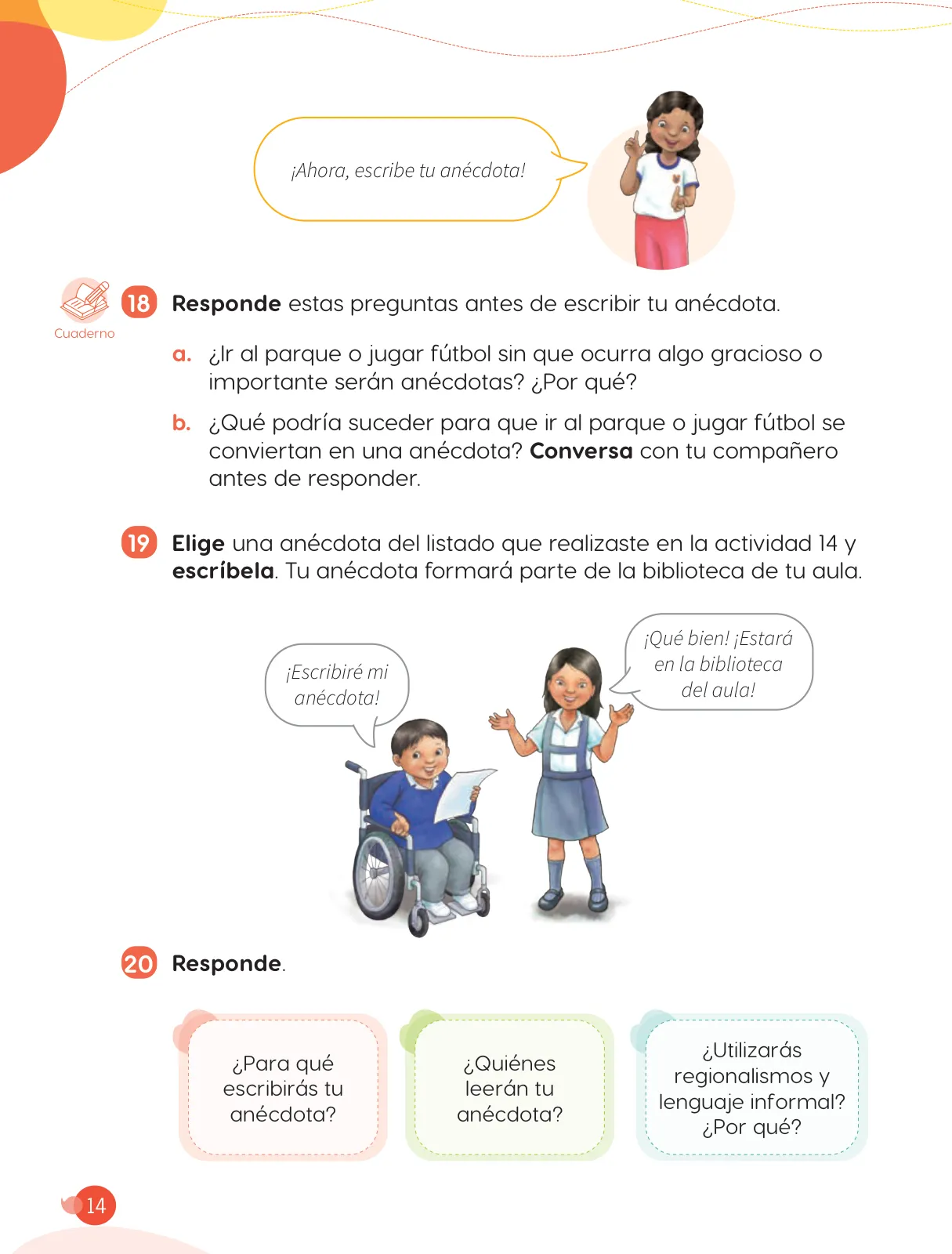 Página 16 de Cuadernillo de Comunicación 3, tercer grado de Primaria · 2023