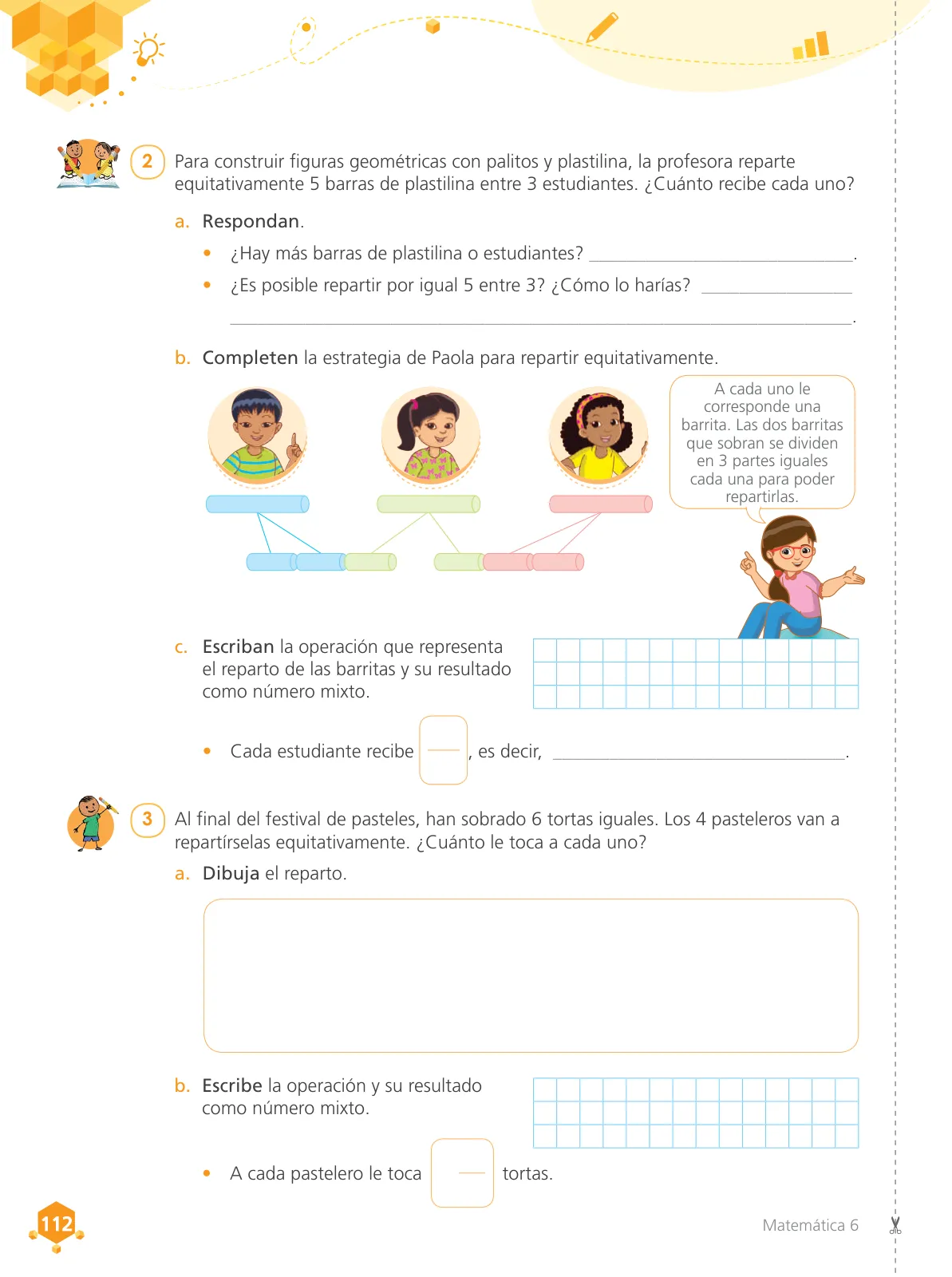 Miniatura página 114 de Matemática 6 : cuaderno de trabajo para sexto grado de Educación Primaria 2019 · 2019