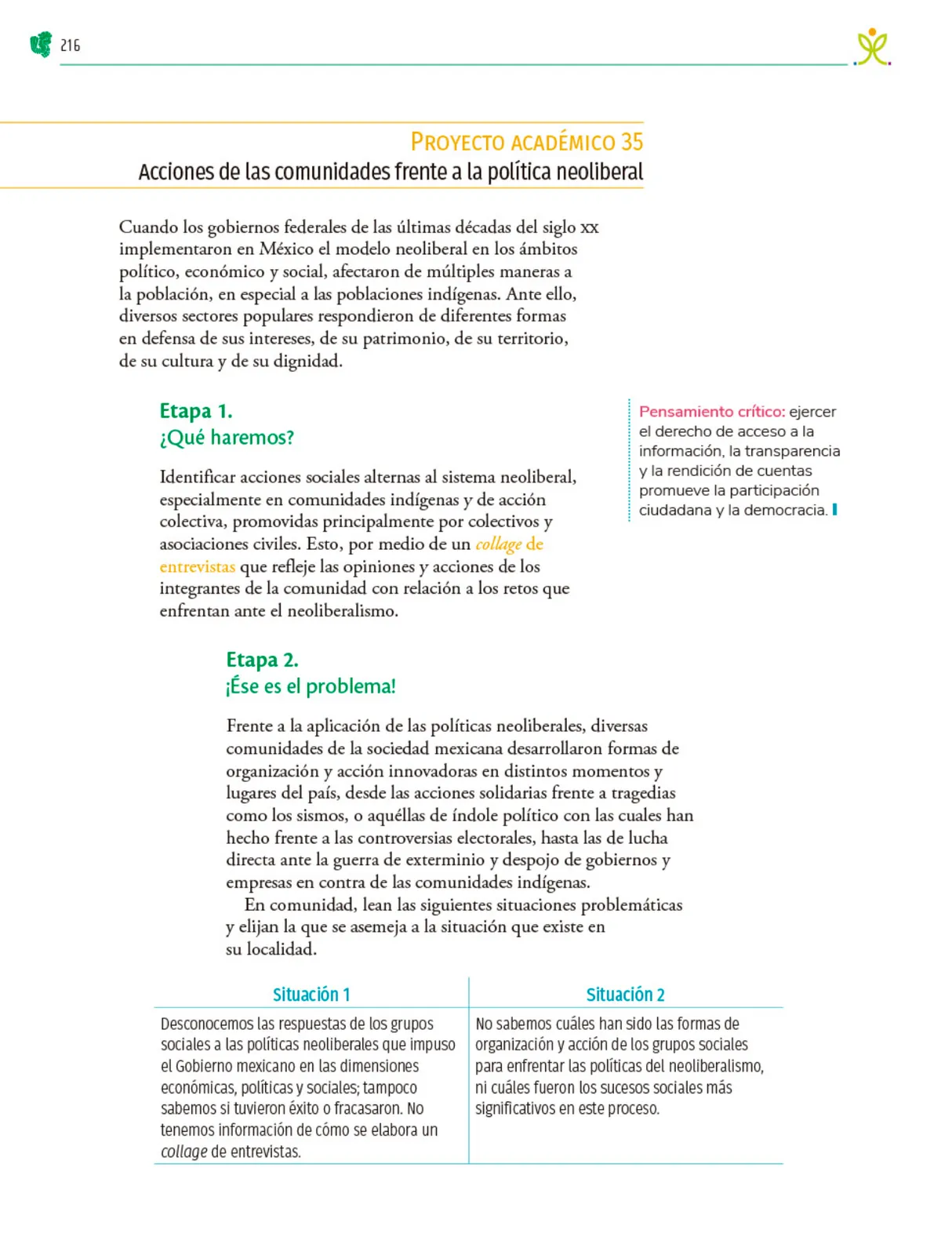 Miniatura página 217 de Colección Sk´asolil. Nuestro libro de Proyectos.  Tomo III.  Libro de Educación Telesecundaria Grado 2°  Ciclo Escolar 2025 - 2026