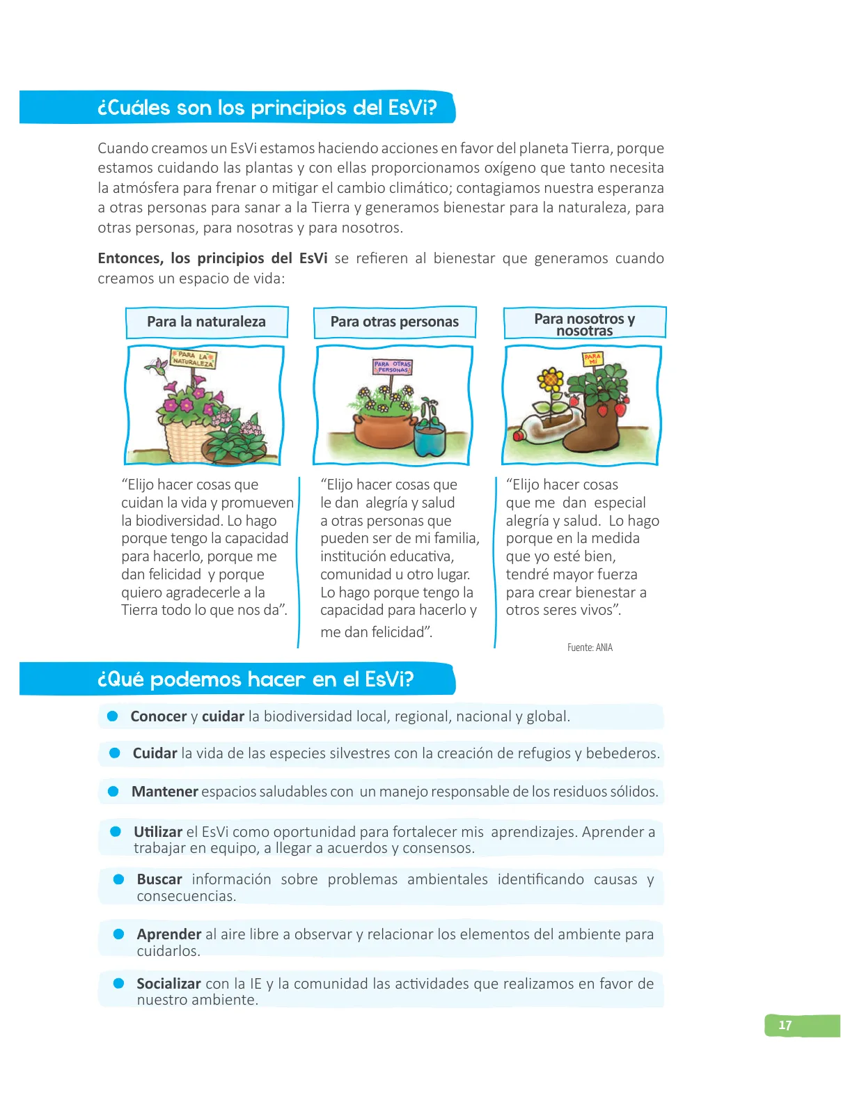 Miniatura página 19 de Guía de Educación Ambiental para el Desarrollo Sostenible : EsVi Espacio de Vida IV Ciclo. Estudiantes de 3o. y 4o. grado de Educación Primaria · 2017