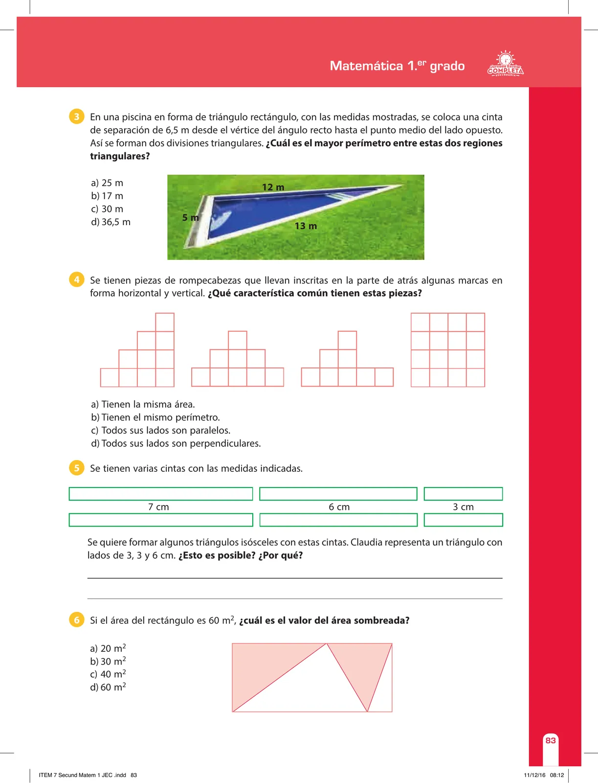 Página 83 de Matemática 1 : cuaderno de reforzamiento pedagógico - JEC · 2016