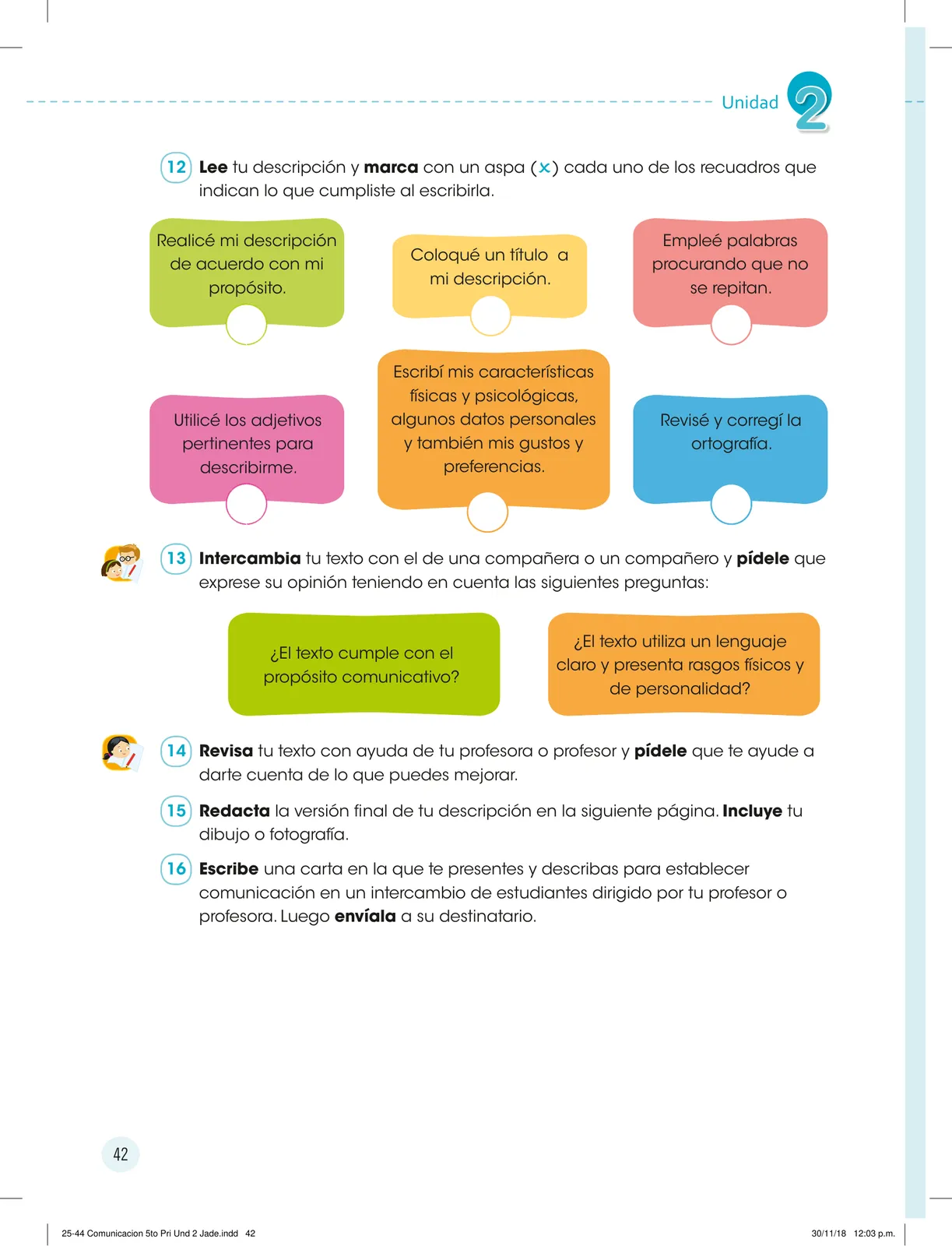 Página 44 de Comunicación : cuadernillo de trabajo 5 · 2018