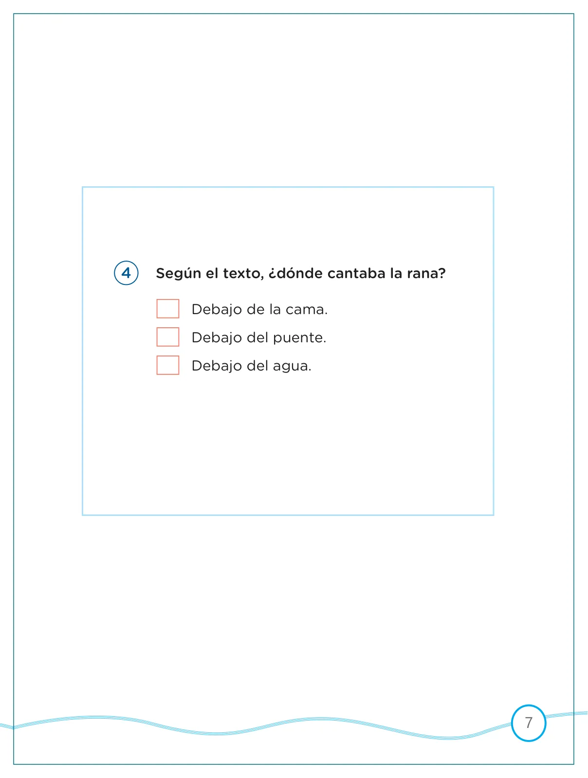 Página 7 de Kit de evaluación Entrada 1 Demostrando lo que aprendimos : Comunicación, primer trimestre, Segundo grado - Primaria · 2019