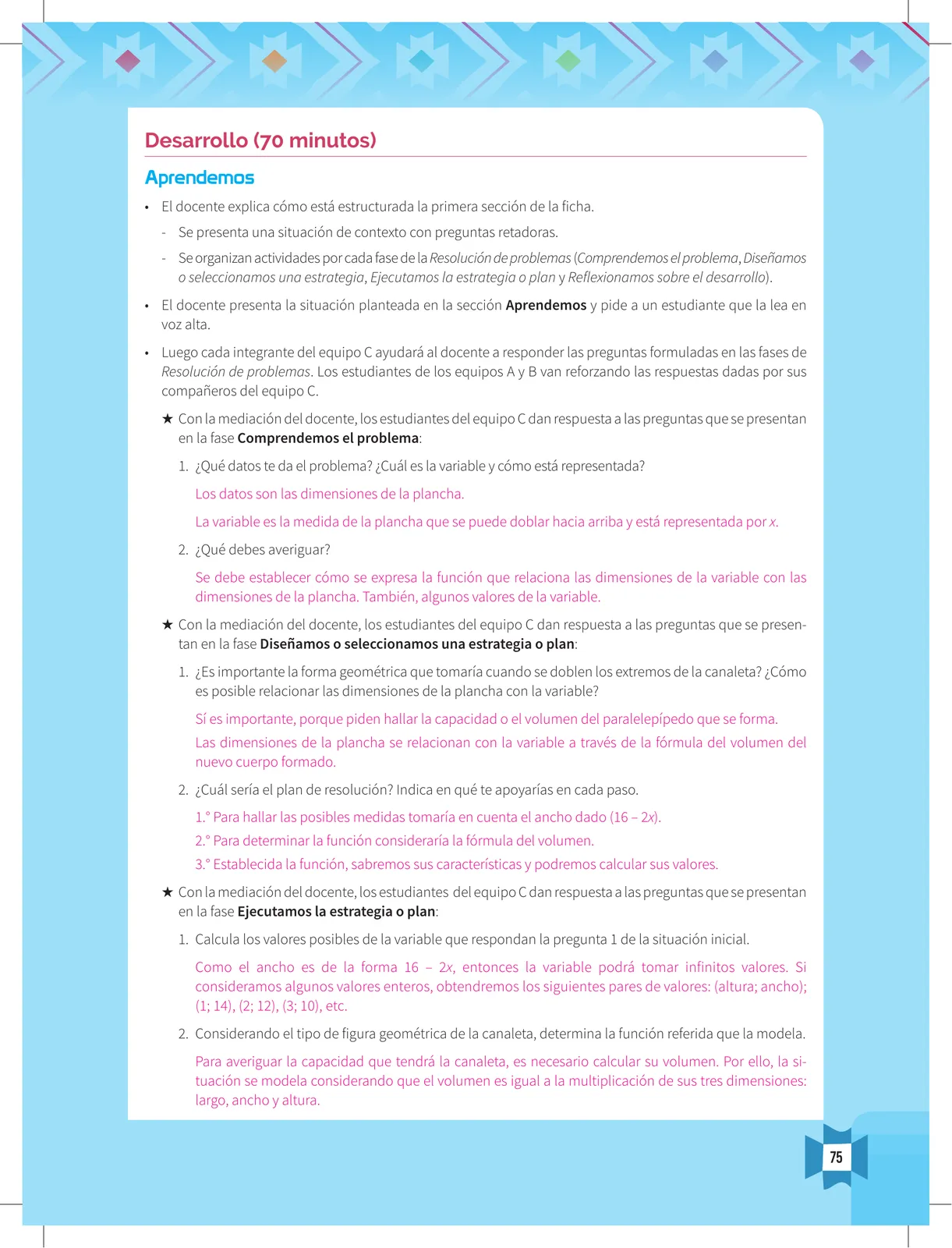 Miniatura página 77 de Resolvamos problemas 5 : manual para el docente 2018 · 2018