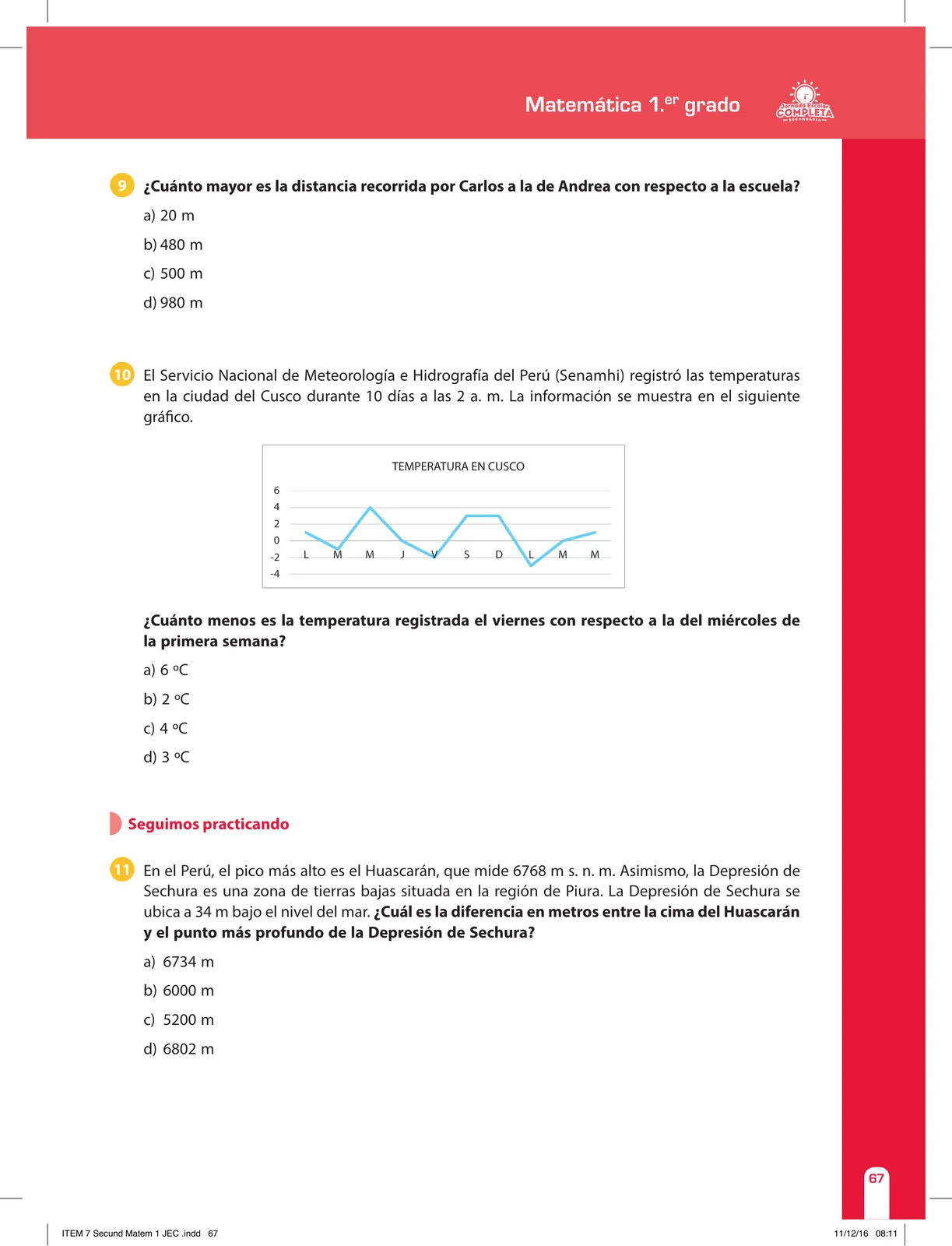 Página 67 de Matemática 1 : cuaderno de reforzamiento pedagógico - JEC · 2016