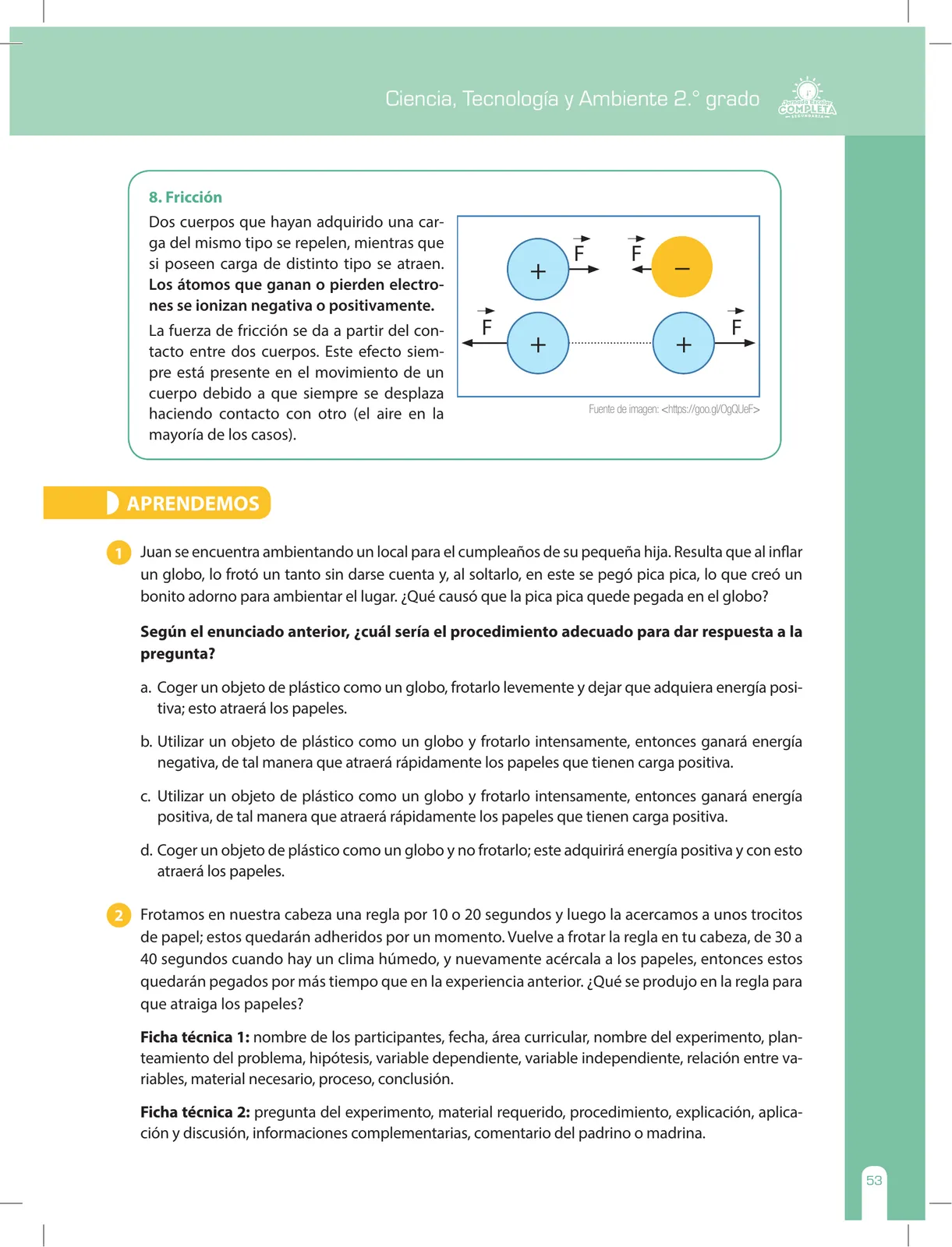Página 53 de Ciencia, Tecnología y Ambiente 2 : cuaderno de reforzamiento pedagógico - JEC · 2016