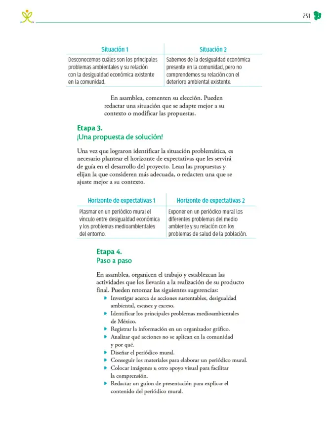 Página 252 de Colección Ximhai. Nuestro libro de Proyectos. Tomo I. Libro de Educación Telesecundaria Grado 1° Ciclo Escolar 2025 - 2026