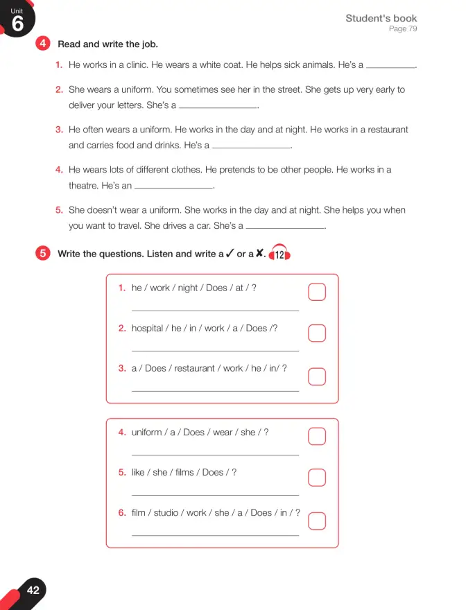 Página 44 de Inglés – Quinto Básico | Cuaderno de Actividades MINEDUC – Descargar PDF · 2023