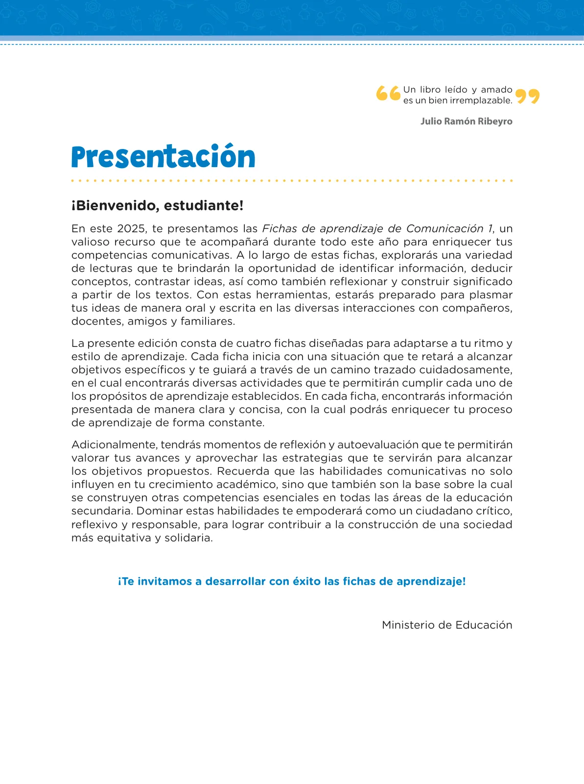 Miniatura página 5 de Fichas de aprendizaje de Comunicación 1 · 2024