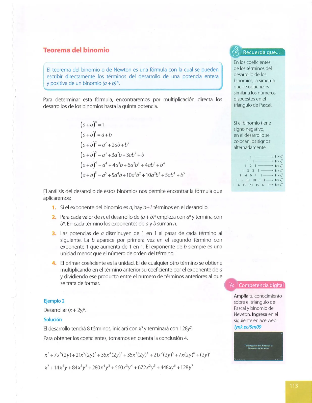 Miniatura página 113 de Matematica · 9 EGB · 2025