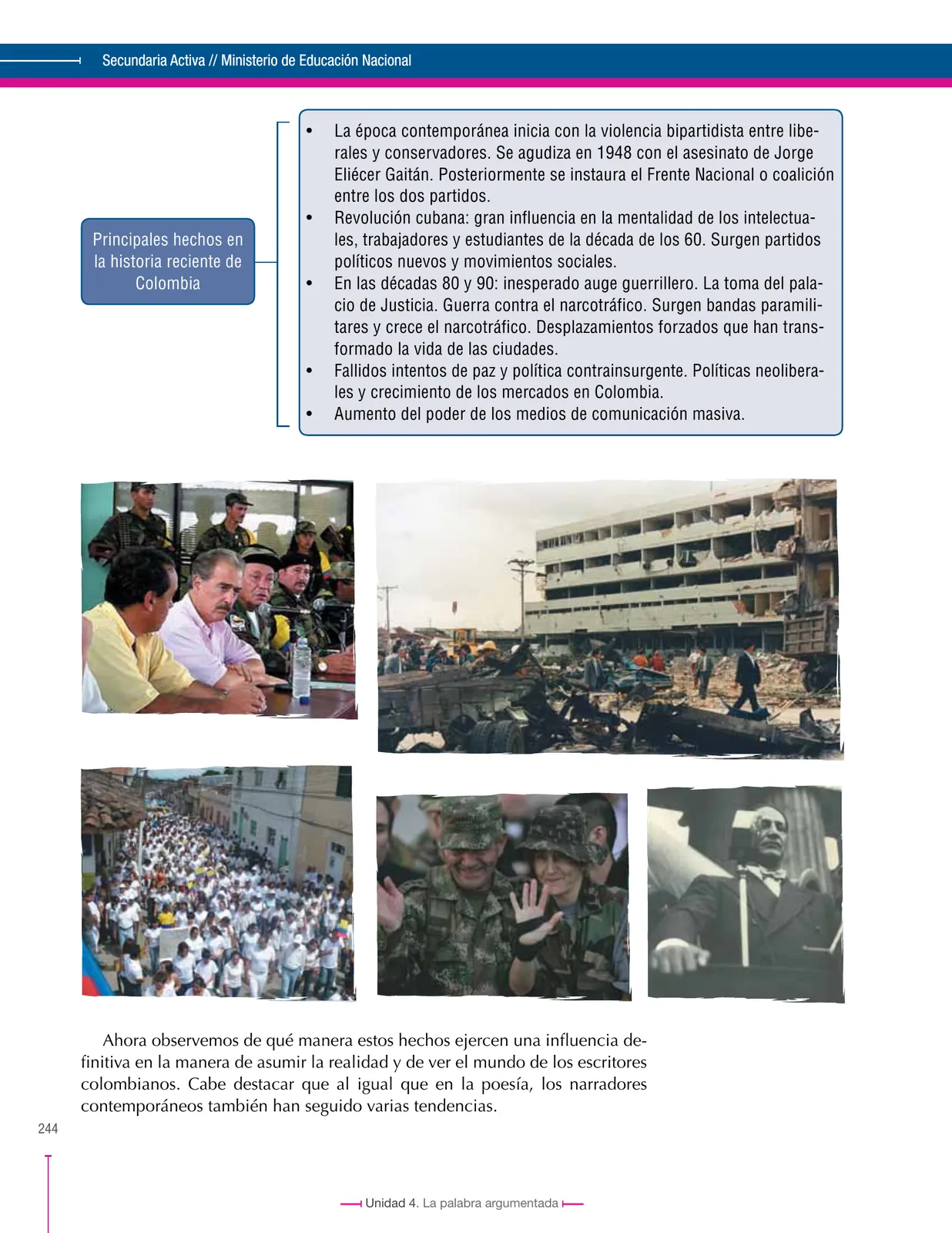 Miniatura página 244 de Lenguaje 8° · Secundaria Activa