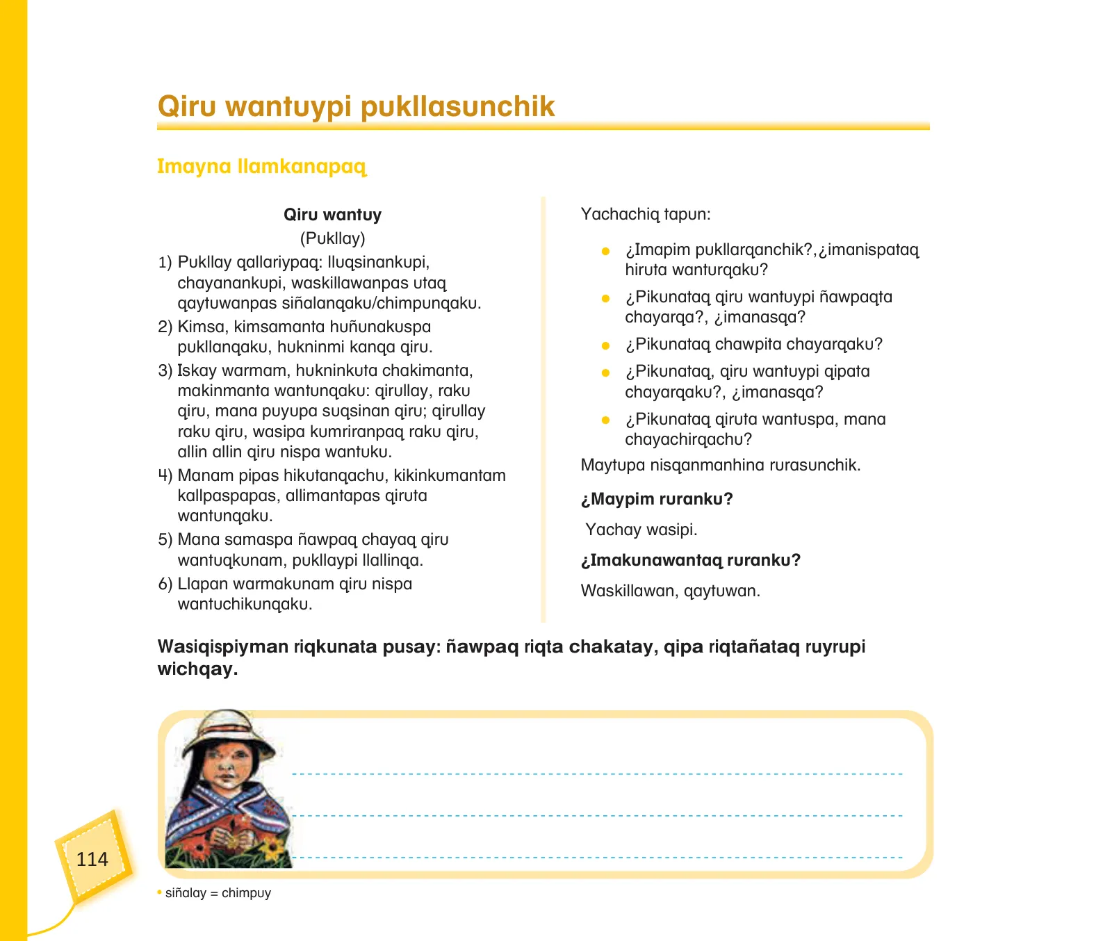 Miniatura página 116 de Kuska yachasunchik : cuaderno de trabajo y folder - inicial 4 años - Quechua chanka · 2020