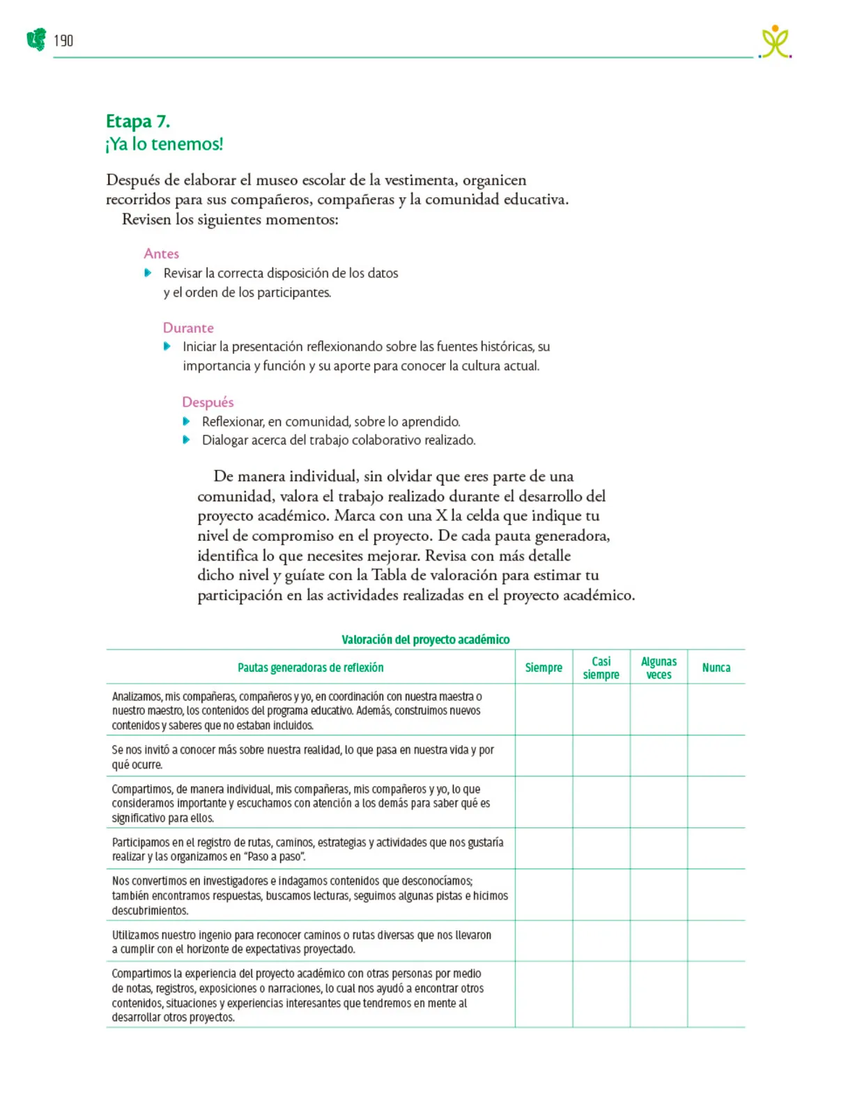 Miniatura página 191 de Colección Ximhai. Nuestro libro de Proyectos.  Tomo II.   Libro de Educación Telesecundaria Grado 1°  Ciclo Escolar 2025 - 2026