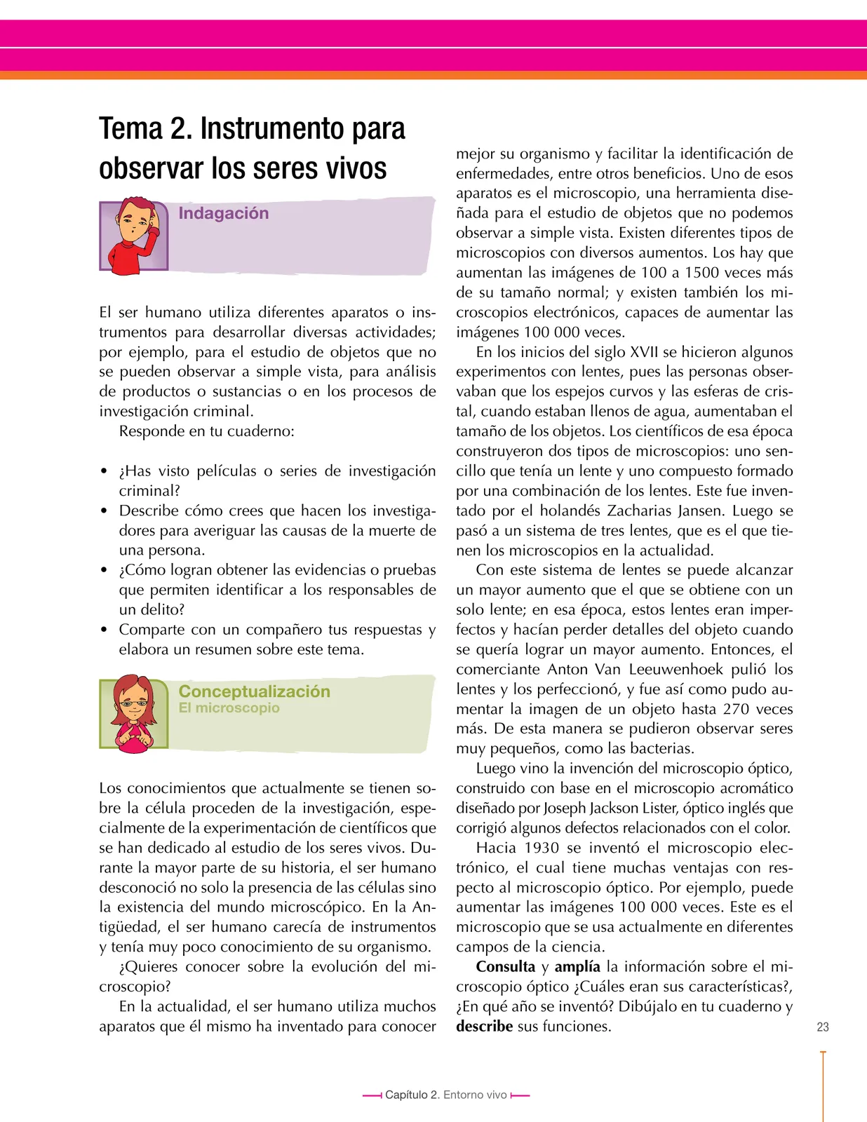 Miniatura página 23 de Ciencias Naturales 6° · Secundaria Activa