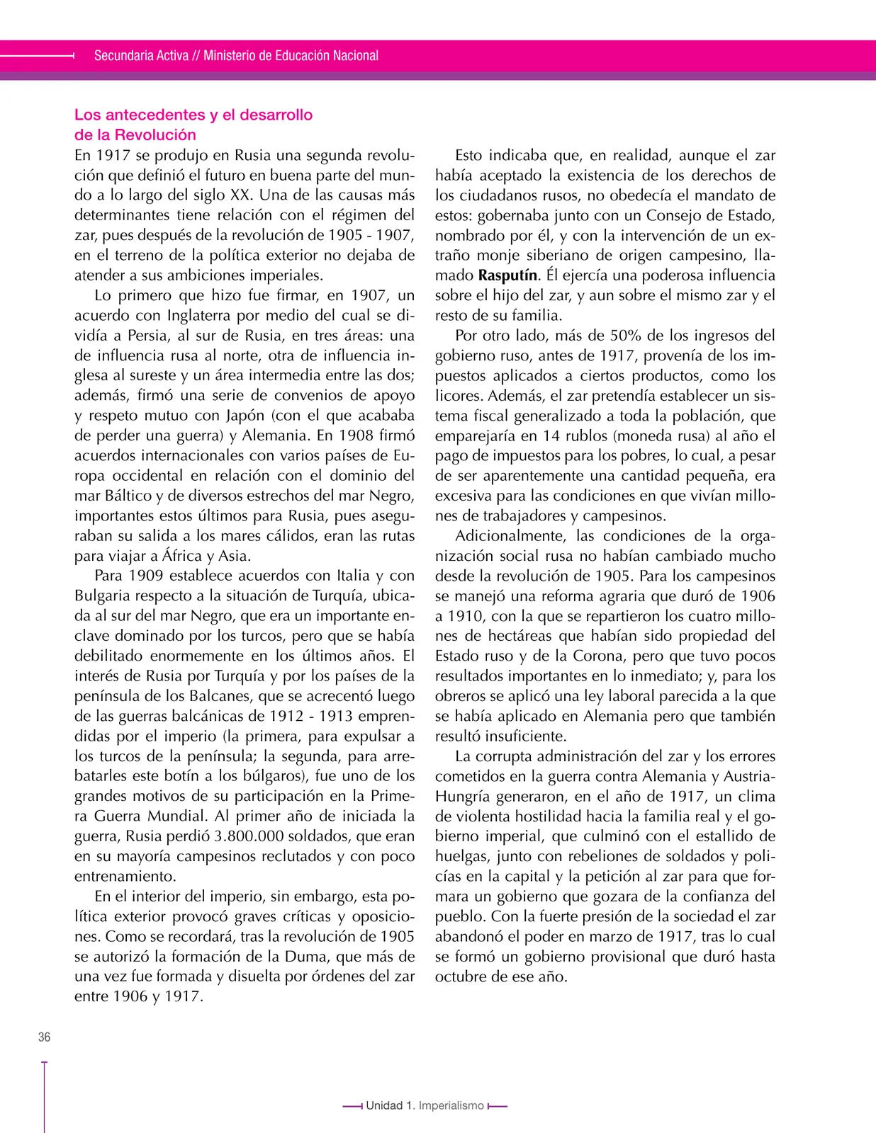 Página 36 de Ciencias Sociales 9° · Secundaria Activa
