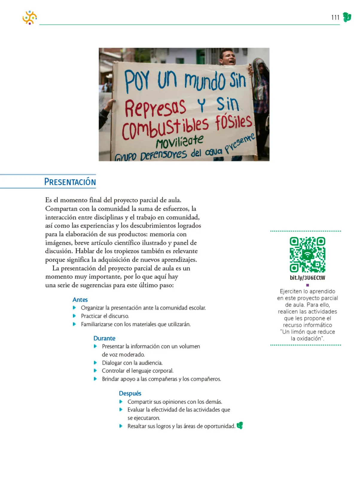 Página 112 de Colección Nanahuatzin. Nuestro libro de Proyectos.  Tomo III.  Libro de Educación Telesecundaria Grado 3°  Ciclo Escolar 2025 - 2026