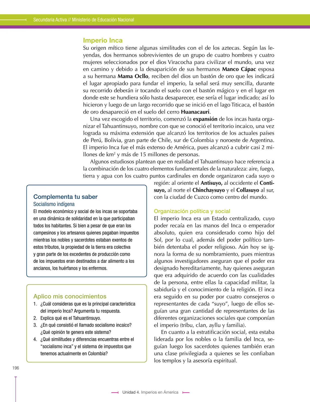 Miniatura página 196 de Ciencias Sociales 7° · Secundaria Activa