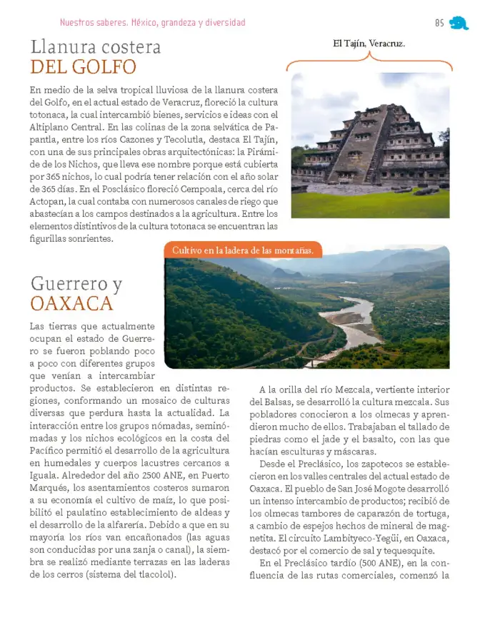 Página 86 de Nuestros saberes: México, grandeza y diversidad. Libro de Educación Primaria Grado 4° Ciclo Escolar 2025 - 2026