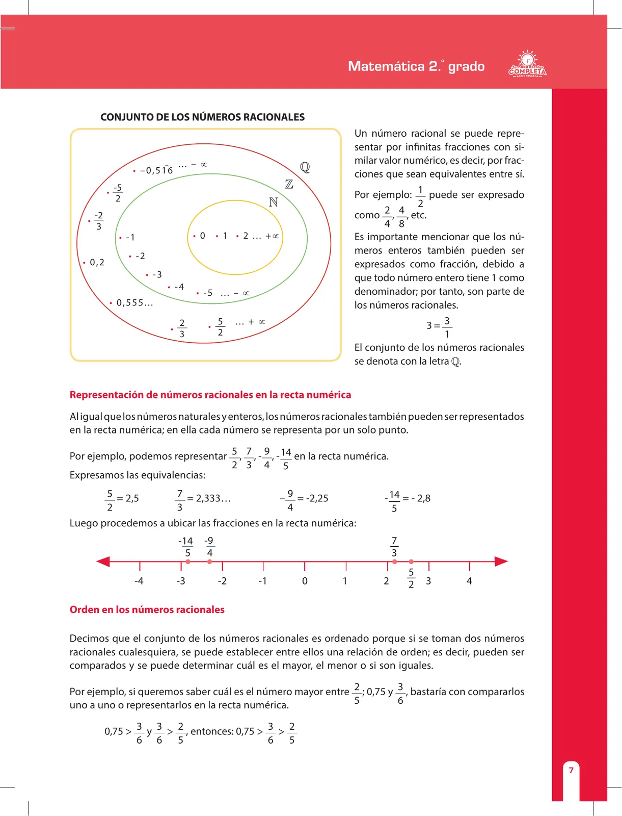 Miniatura página 7 de Matemática 2 : cuaderno de reforzamiento pedagógico - JEC · 2016