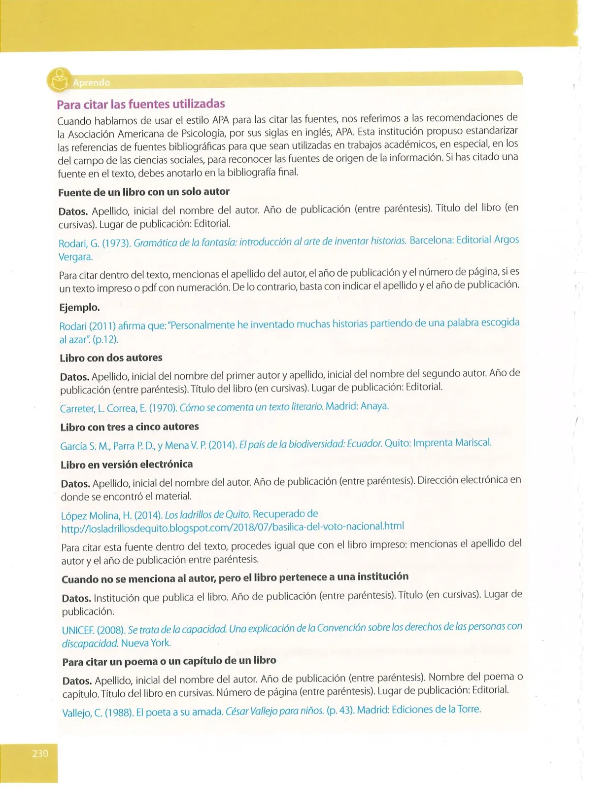Miniatura página 230 de Lengua Y Literatura · 9 EGB · 2025