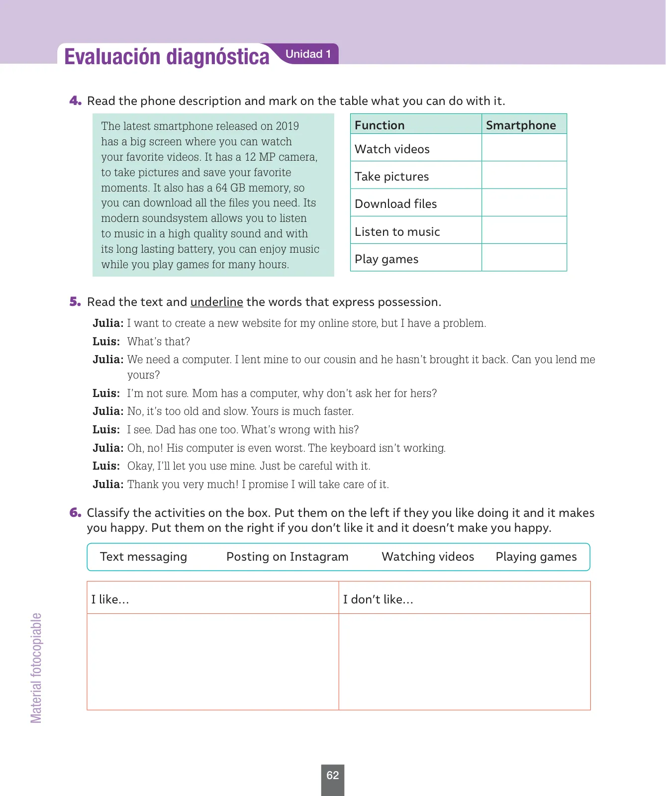 Miniatura página 63 de Inglés – Octavo Básico | Student’s Book MINEDUC – Descargar PDF · 2024