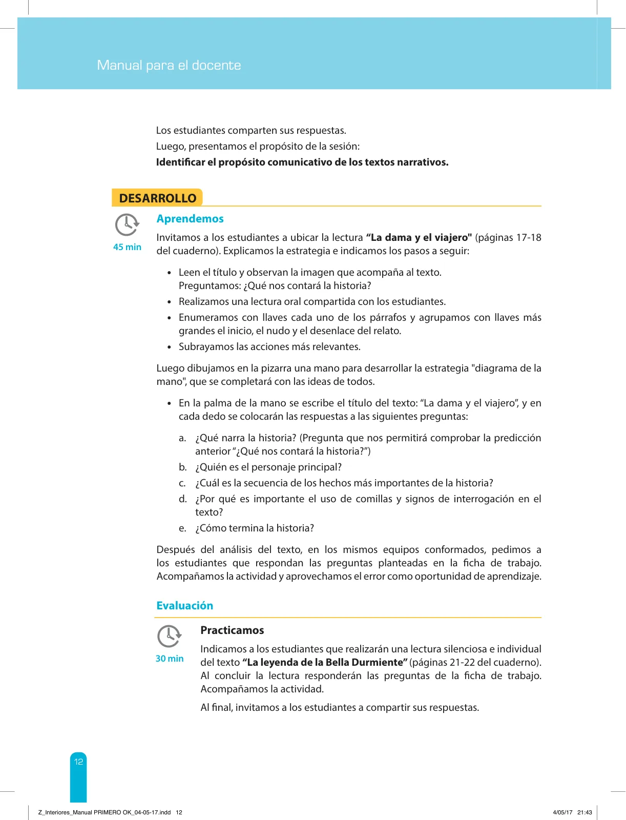 Miniatura página 14 de Comprensión lectora 1 : manual para el docente de primer grado de Secundaria · 2017