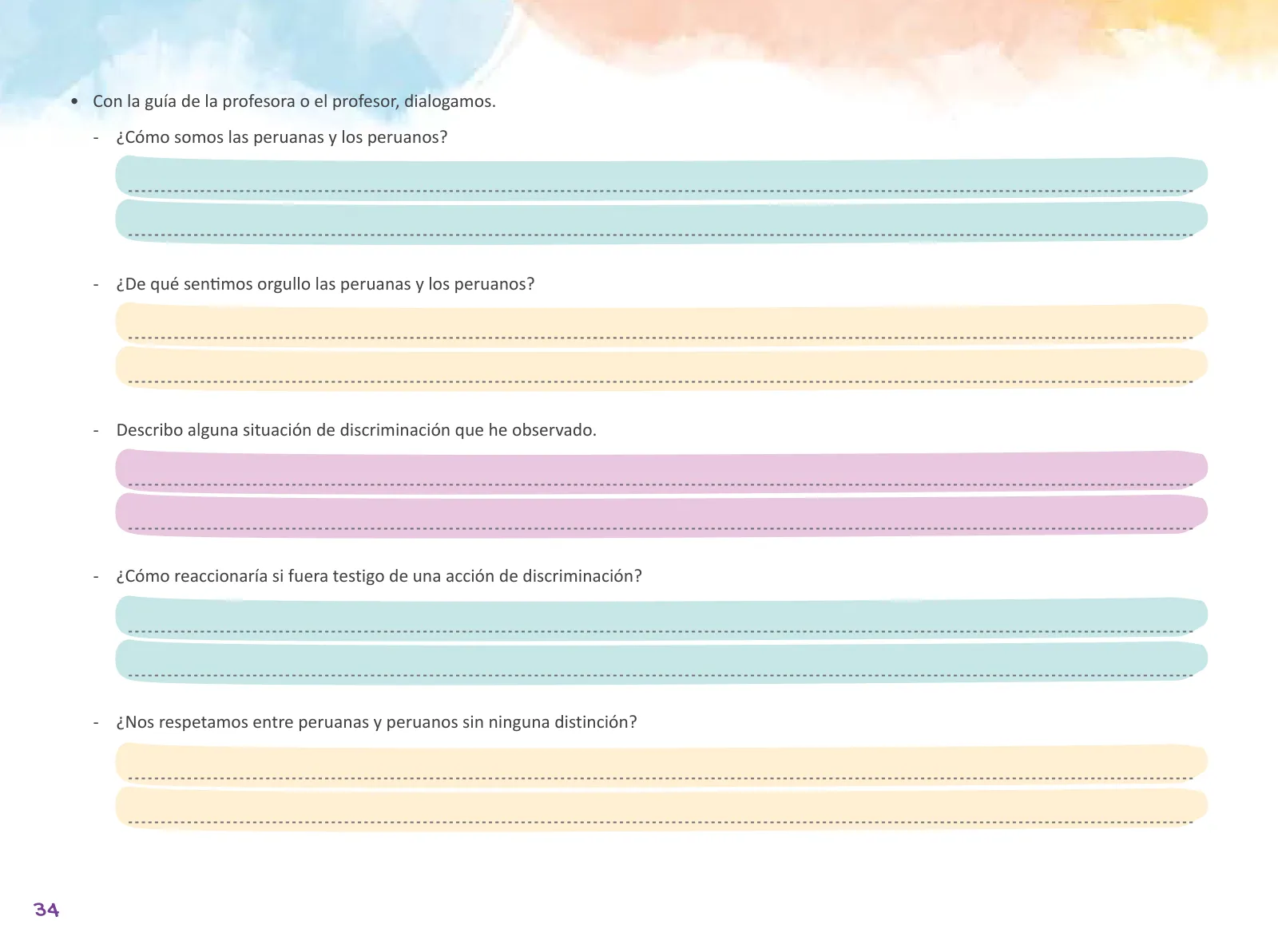 Página 36 de Cuadernillo de Tutoría 6 : sexto grado de Educación Primaria · 2021