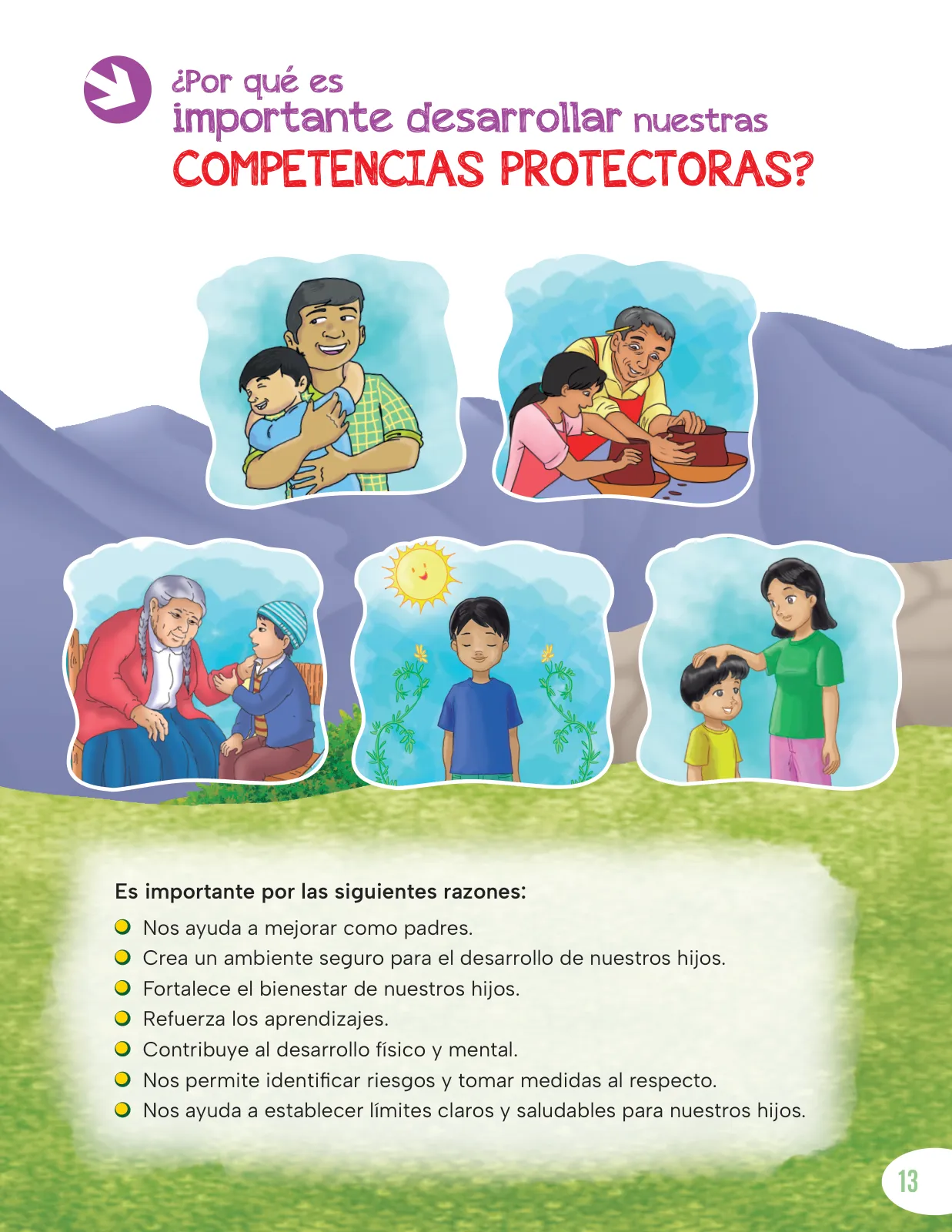 Página 15 de Cartilla de prevención y protección frente a la violencia para familias : Primaria Multigrado Monolingüe y Modelos de Servicio Educativo en el Ámbito Rural · 2024