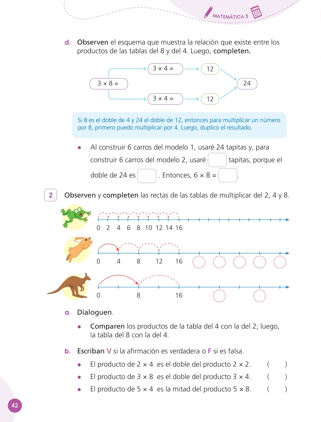 Página 44 de Cuadernillo de Matemática 3, tercer grado de Primaria · 2023
